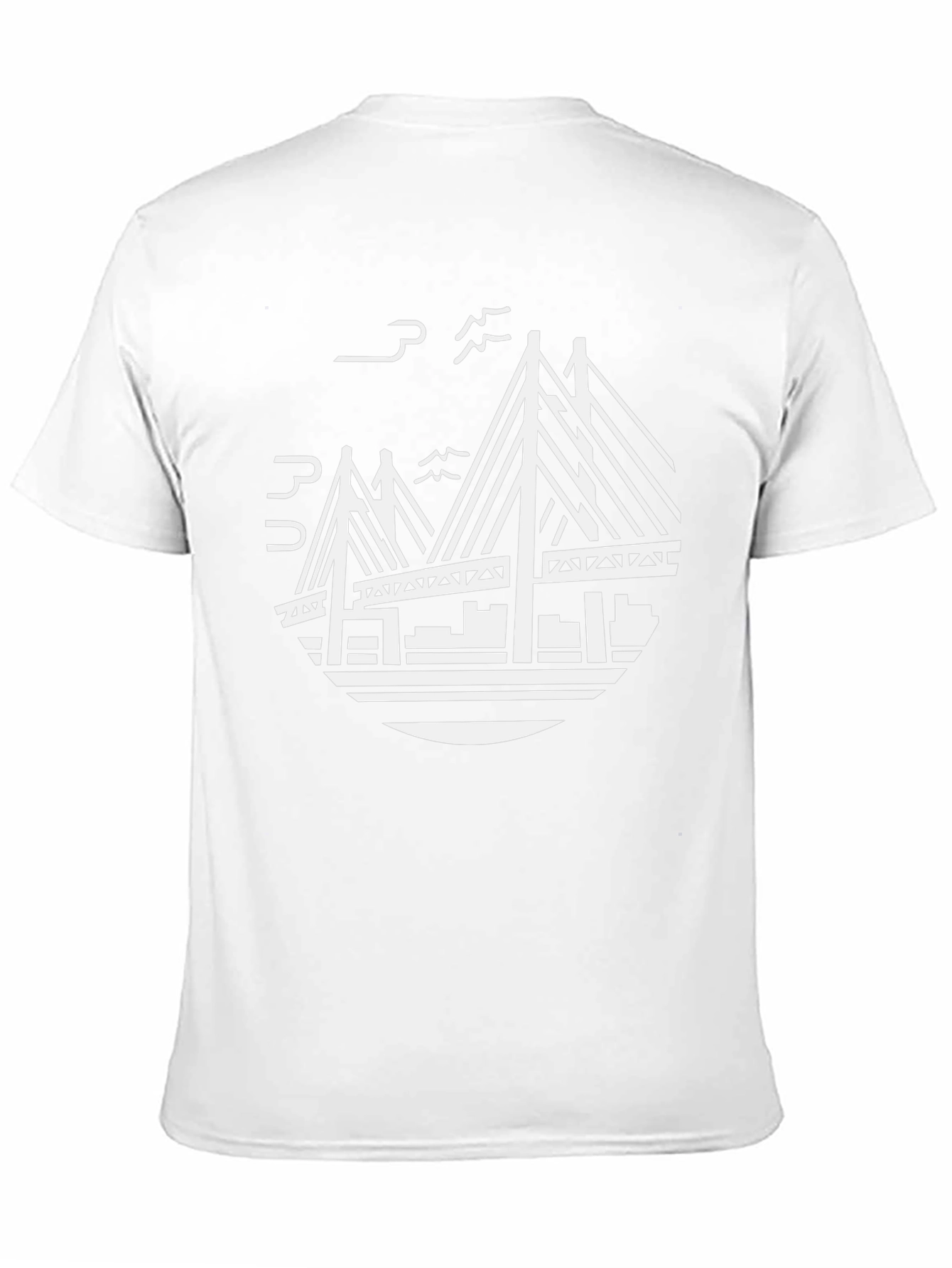 Black Bridge Graphic Tee - Stylish Crew Neck T-Shirt