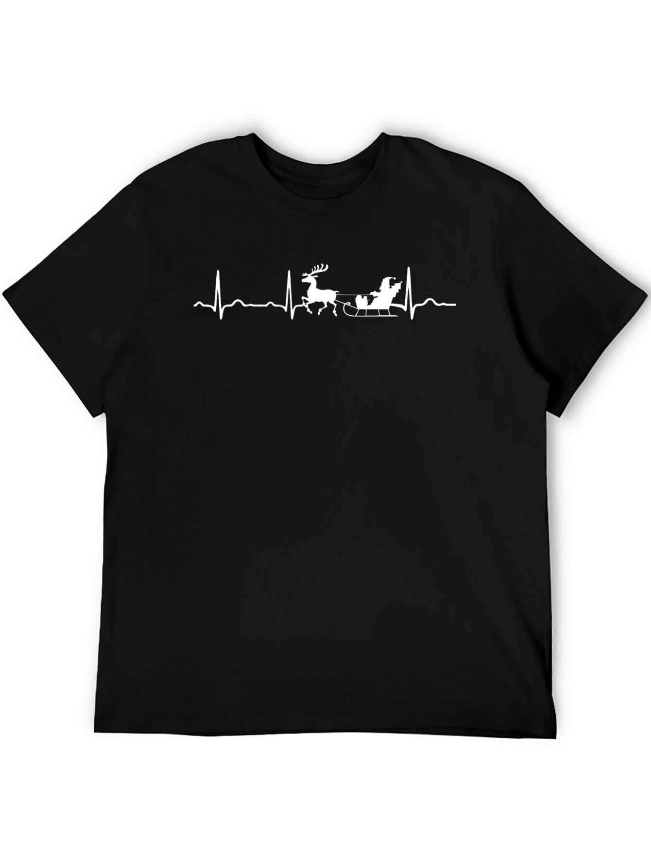 Christmas Heartbeat T-Shirt - Santas Sleigh