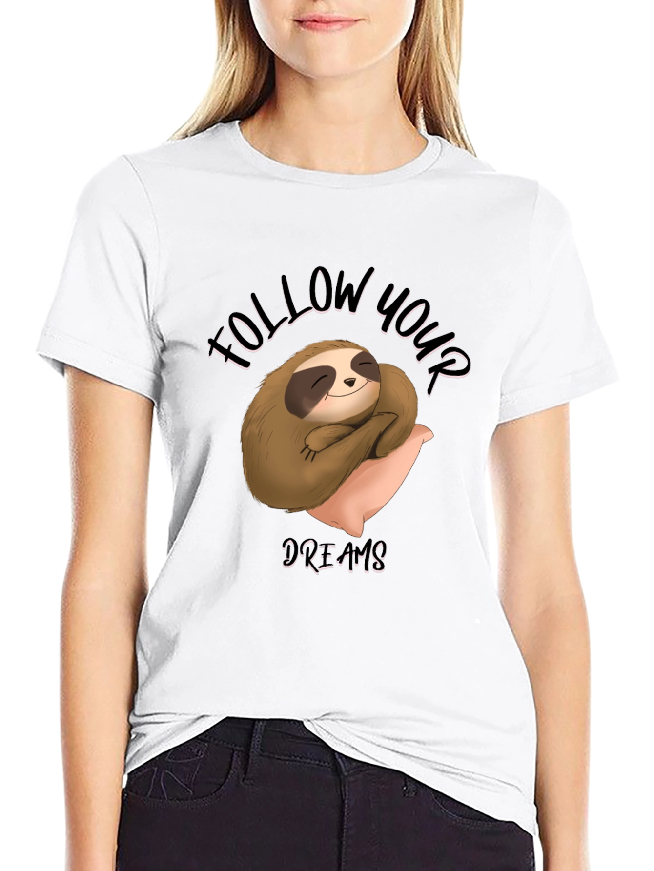 Sloth Follow Your Dreams Graphic Tee