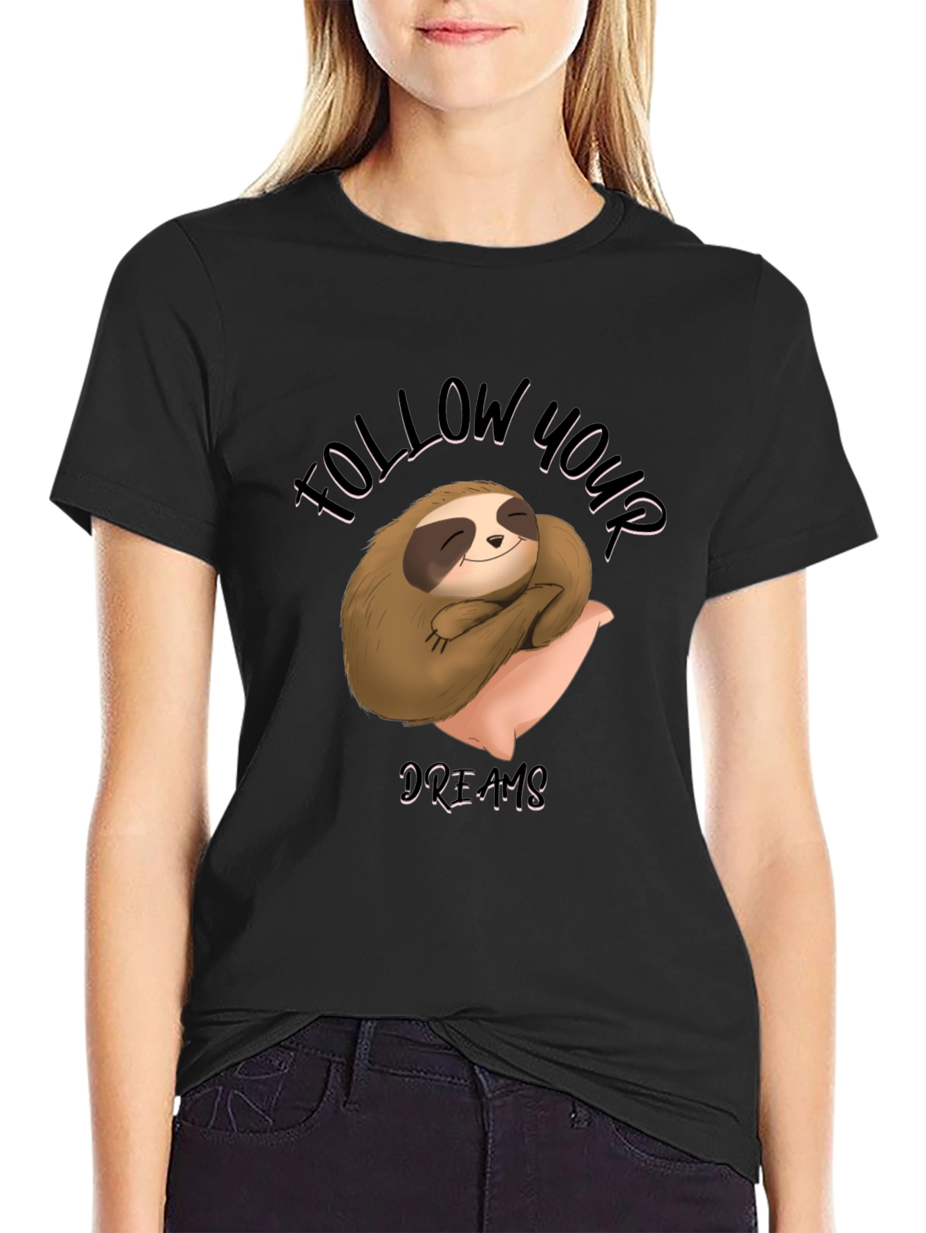 Sloth Follow Your Dreams Graphic Tee