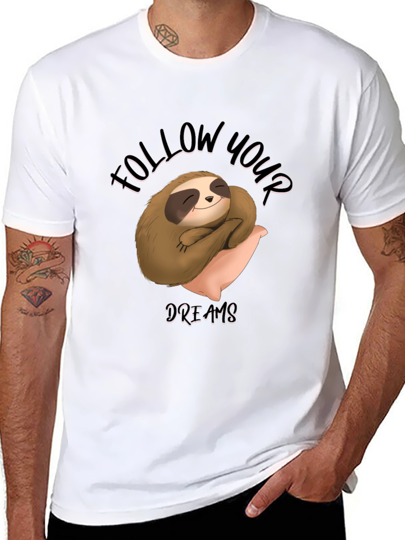 Sloth Follow Your Dreams Graphic Tee