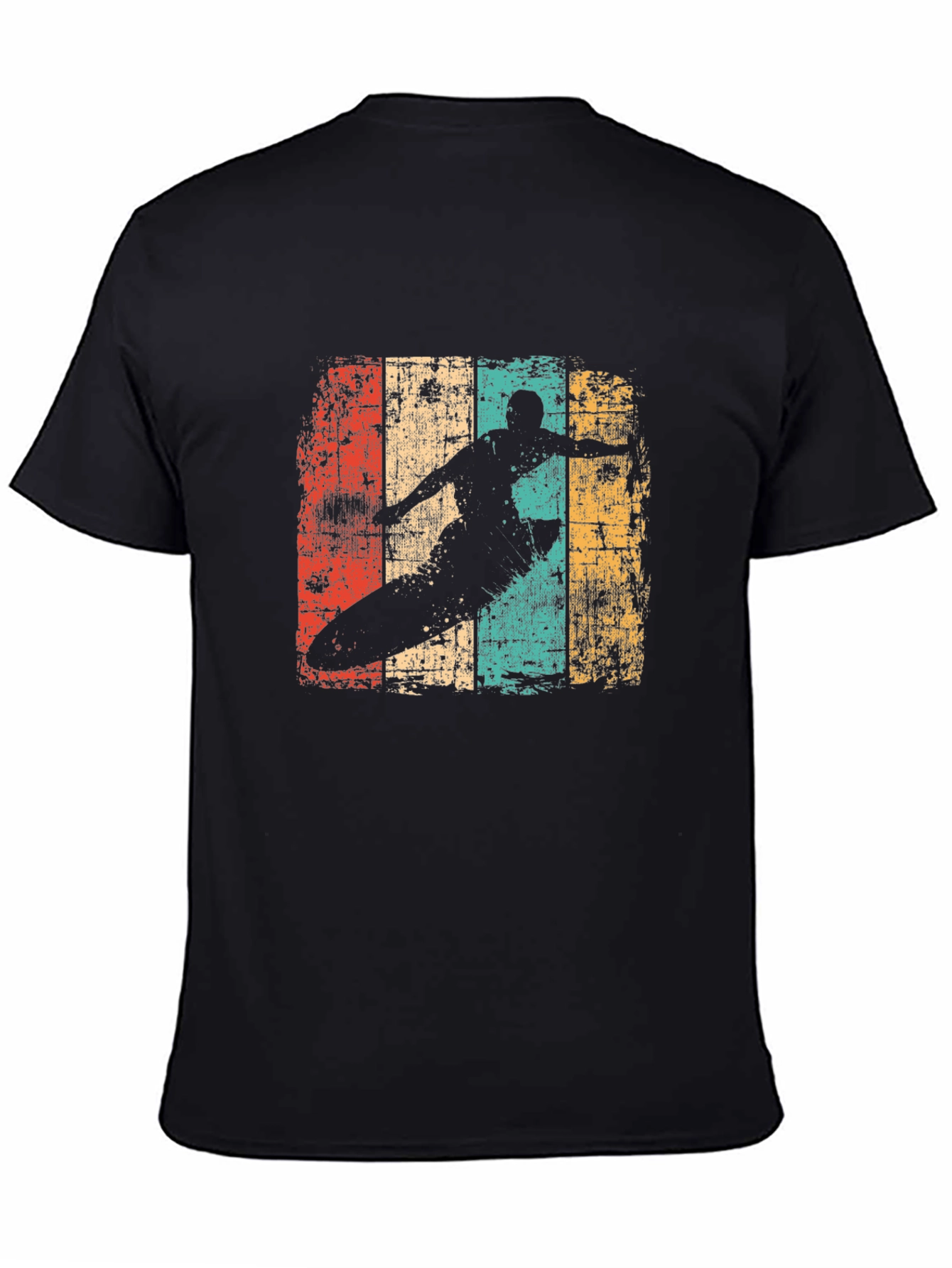 Retro Surfer Graphic Tee - Black