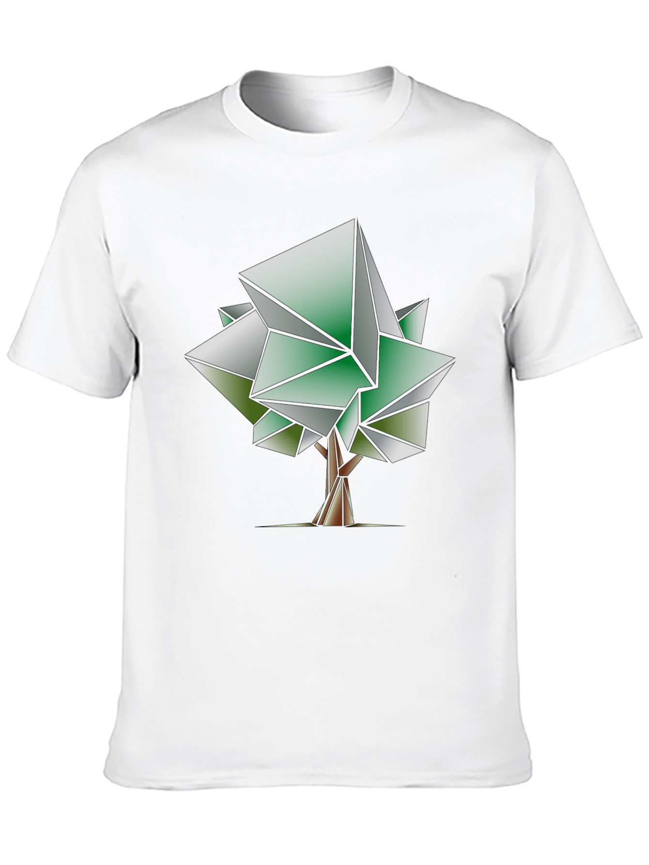 Geometric Tree Graphic Tee - Modern Art Shirt