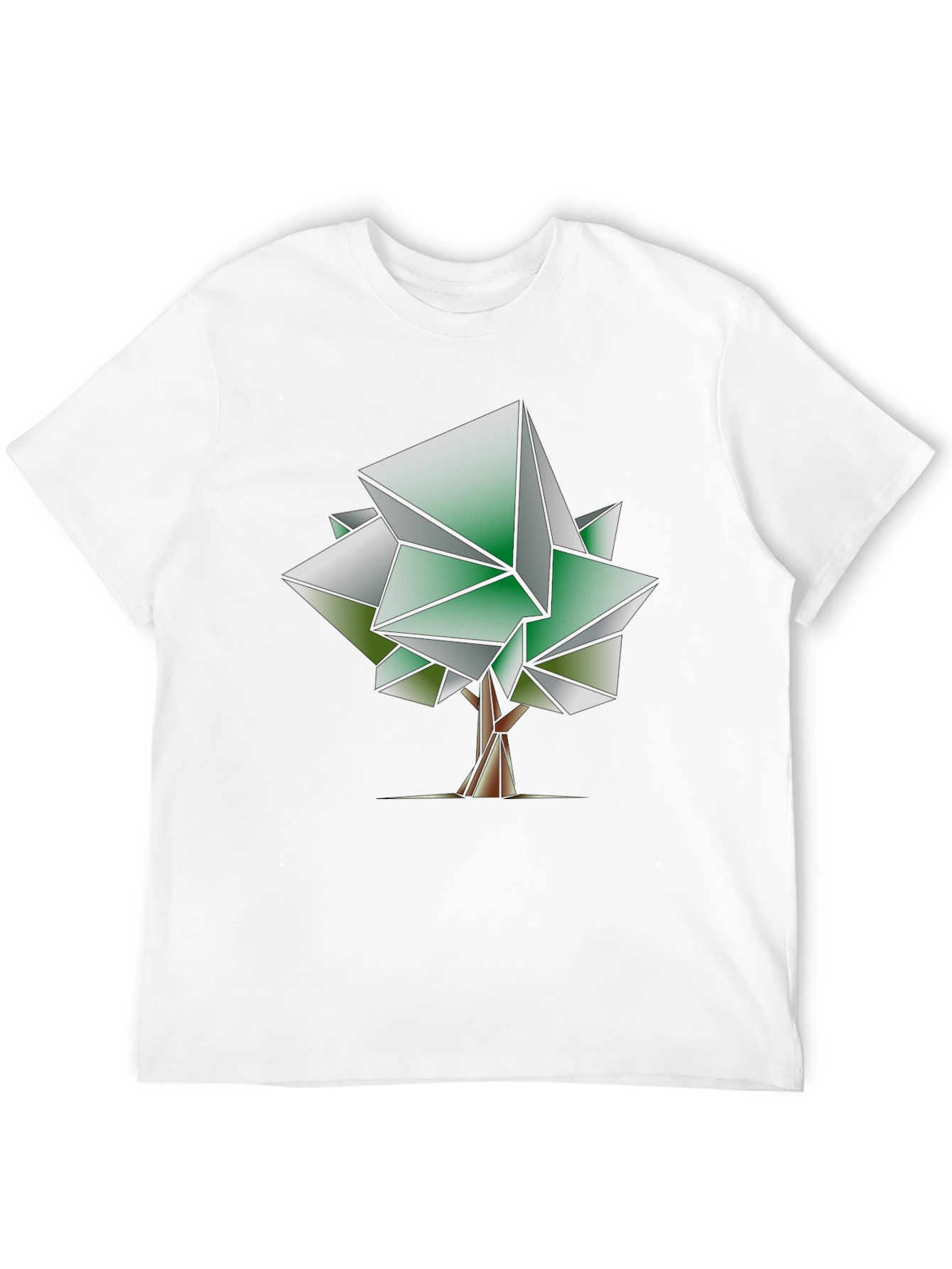 Geometric Tree Graphic Tee - Modern Art Shirt
