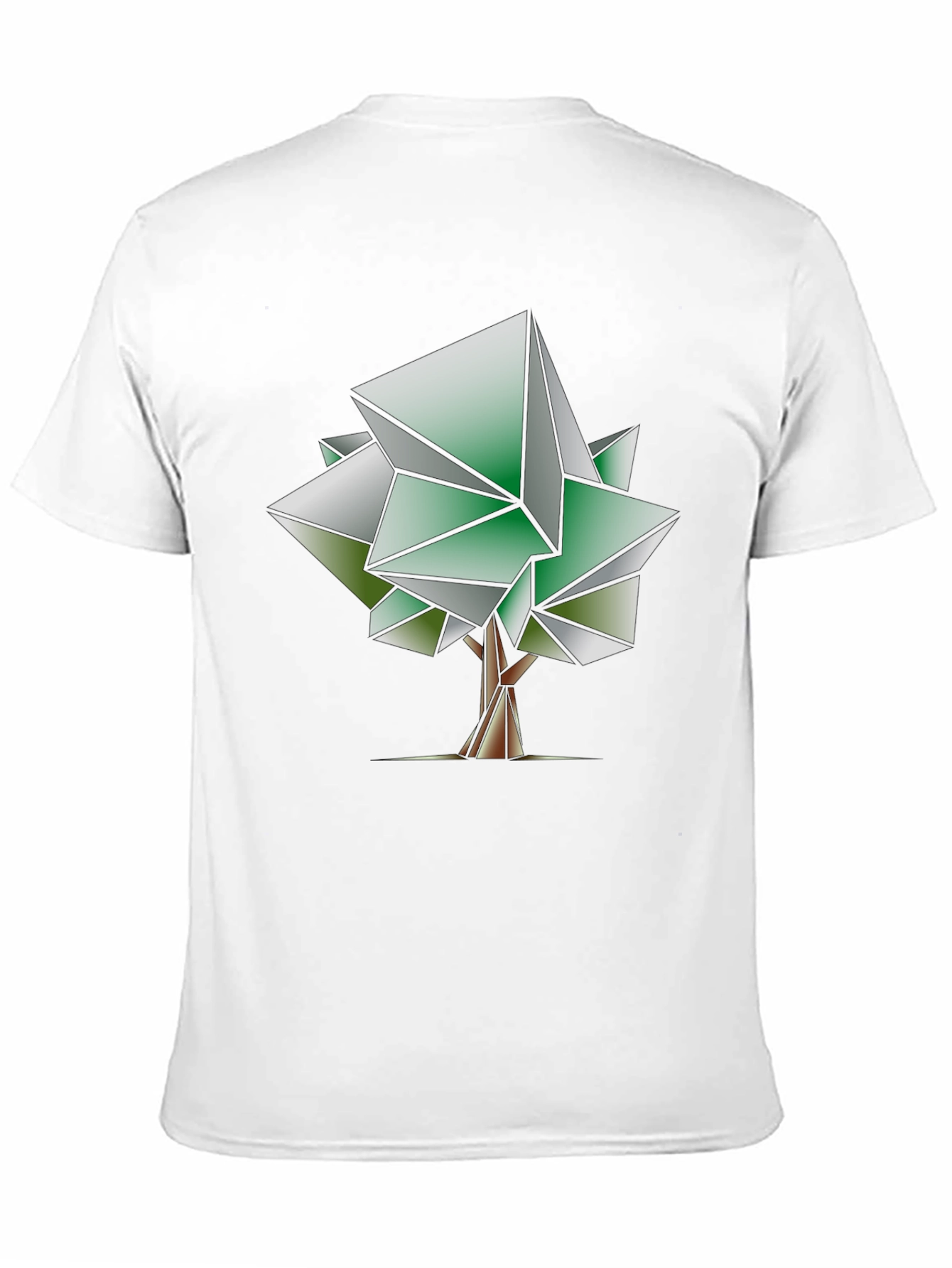 Geometric Tree Graphic Tee - Modern Art Shirt