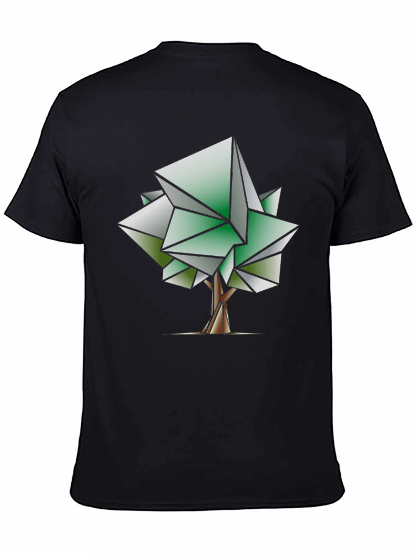 Geometric Tree Graphic Tee - Modern Art Shirt