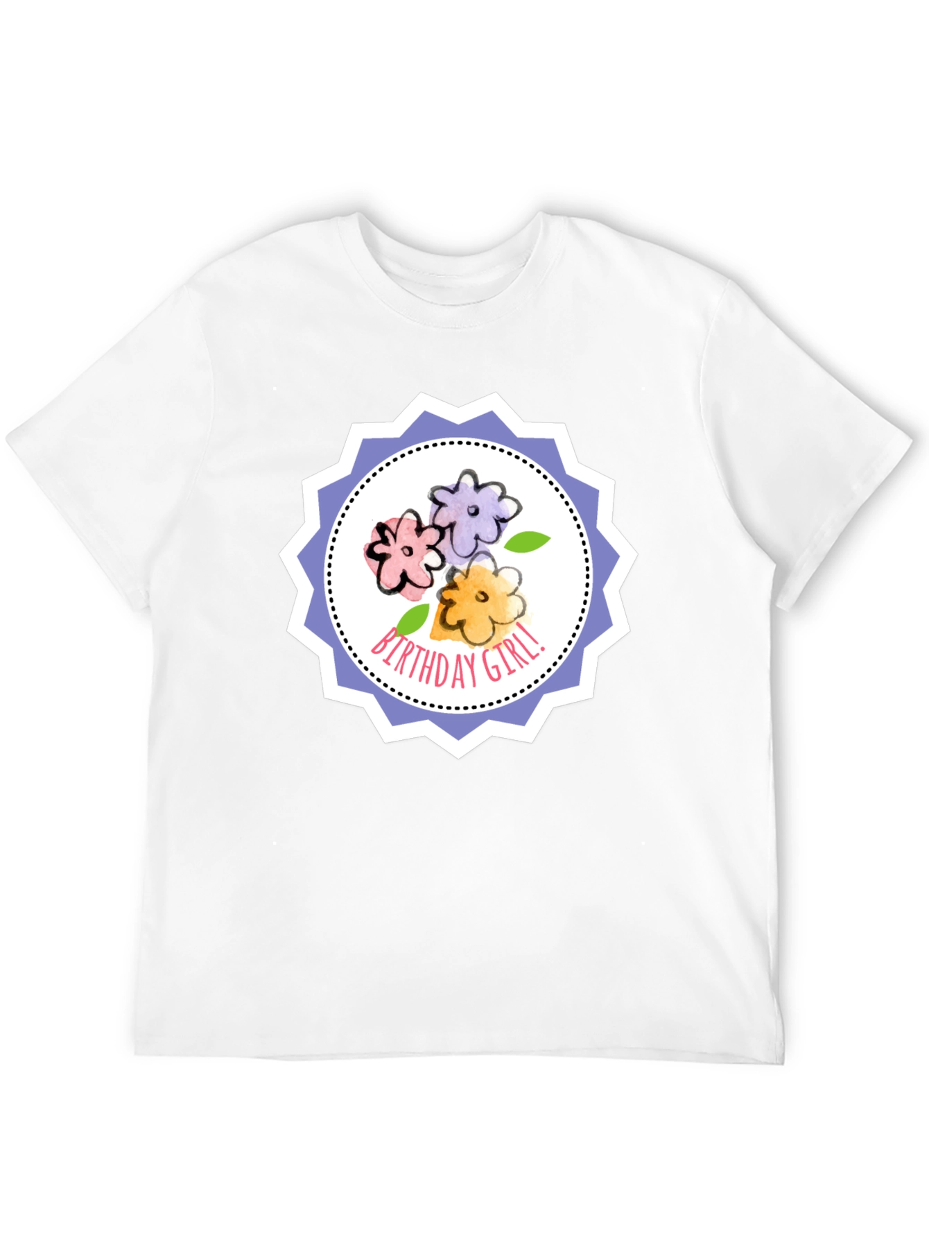 Birthday Girl Floral T-Shirt - Cute Celebration Tee