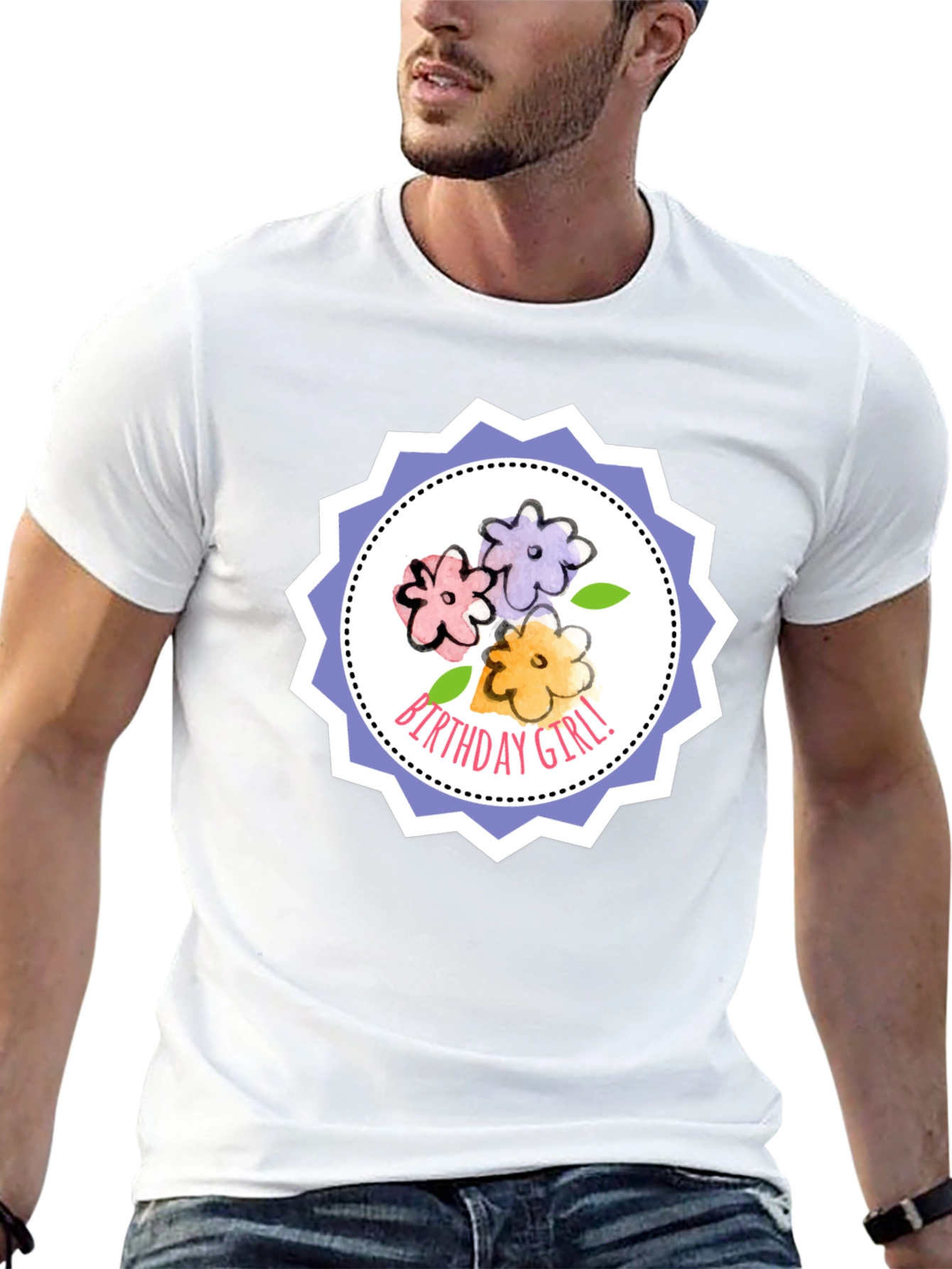 Birthday Girl Floral T-Shirt - Cute Celebration Tee