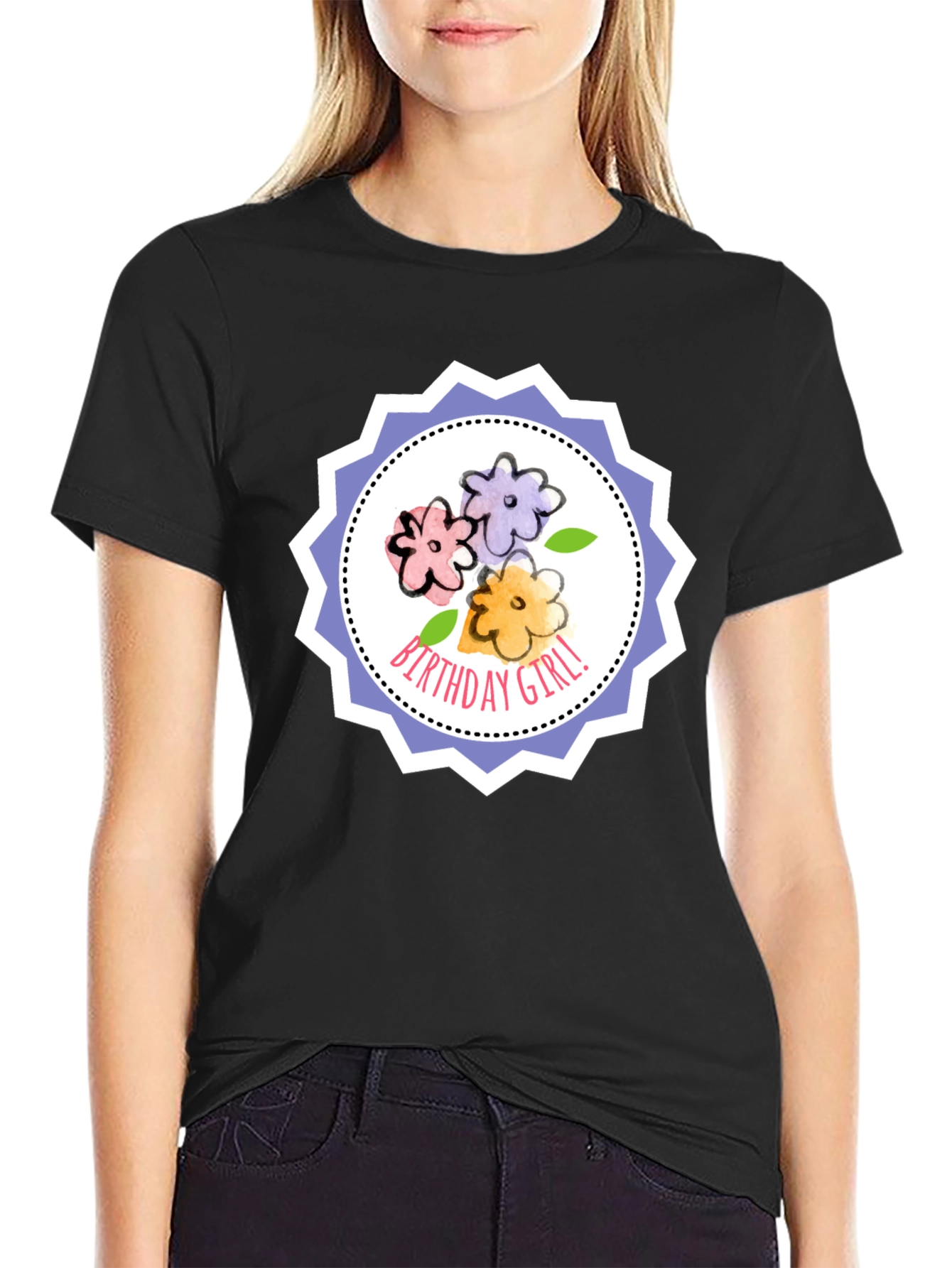 Birthday Girl Floral T-Shirt - Cute Celebration Tee