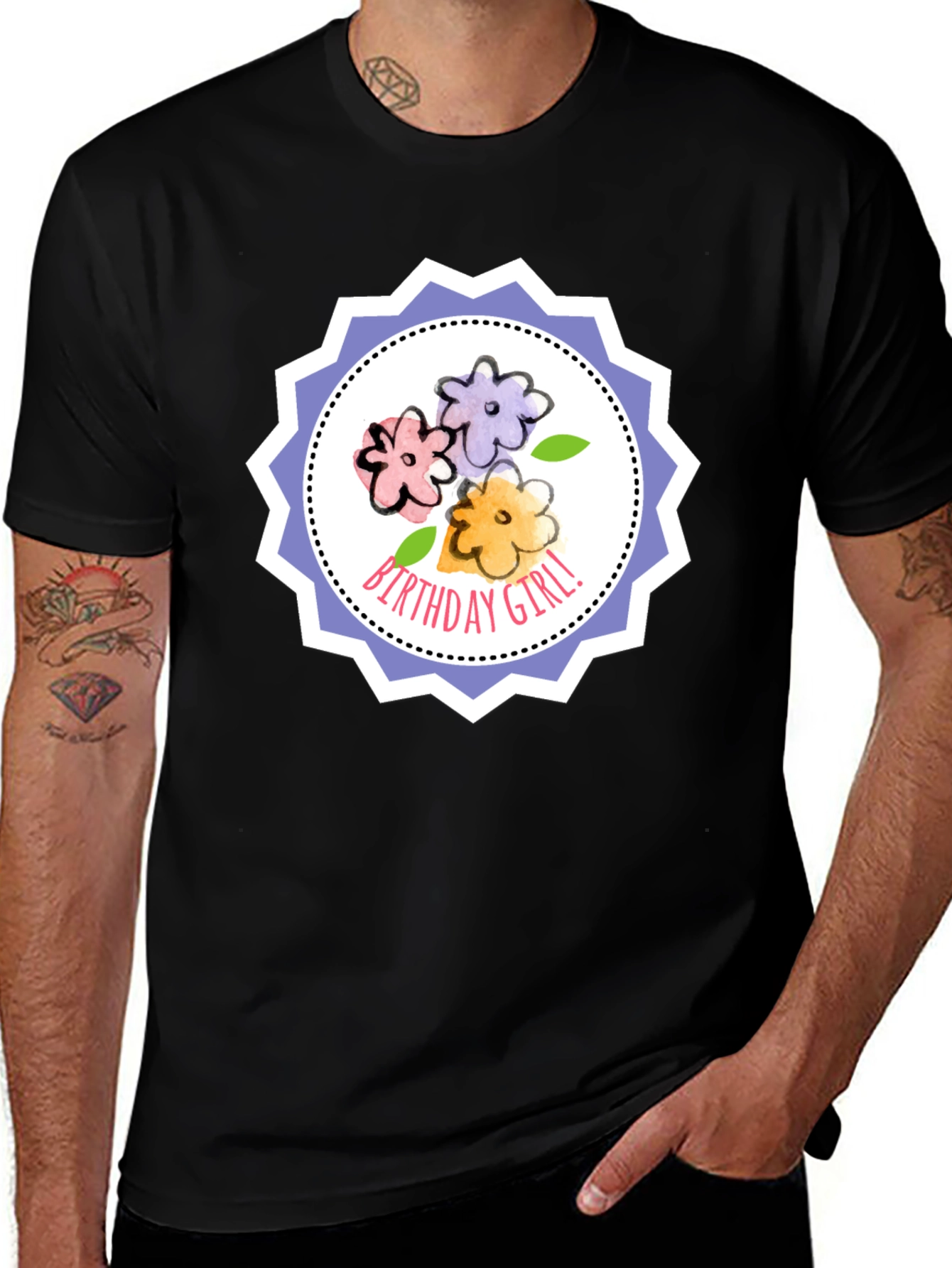 Birthday Girl Floral T-Shirt - Cute Celebration Tee