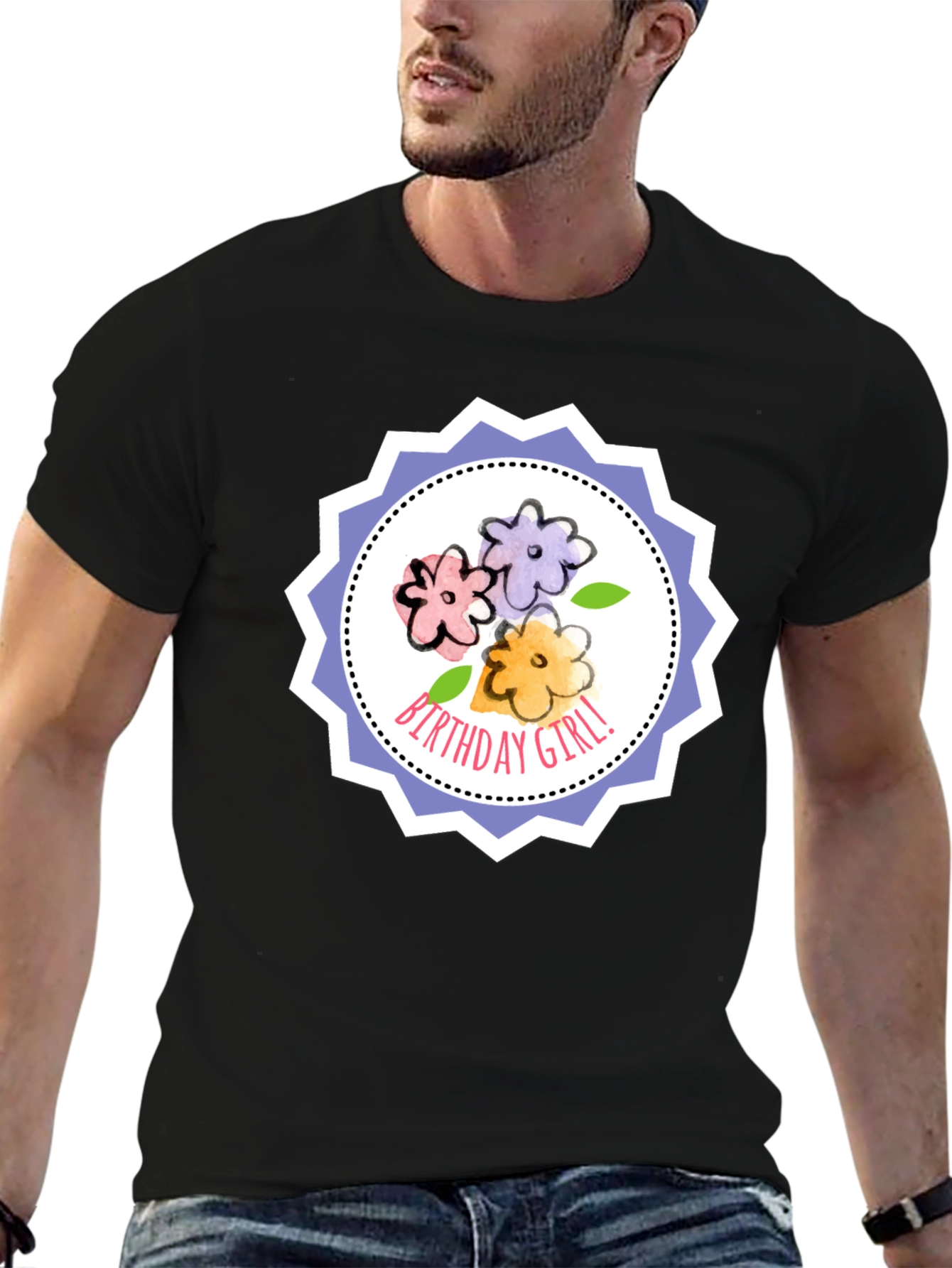 Birthday Girl Floral T-Shirt - Cute Celebration Tee