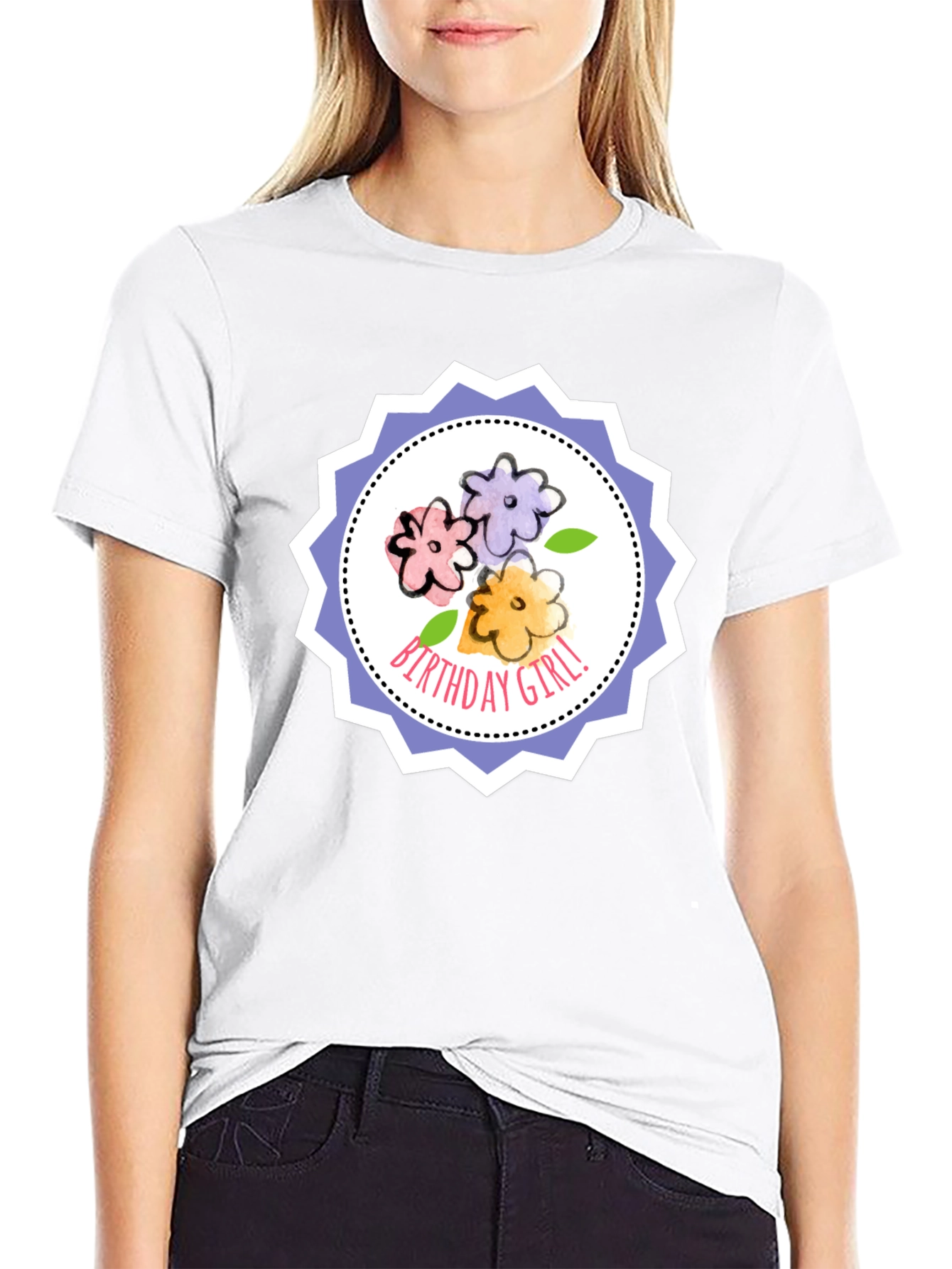 Birthday Girl Floral T-Shirt - Cute Celebration Tee