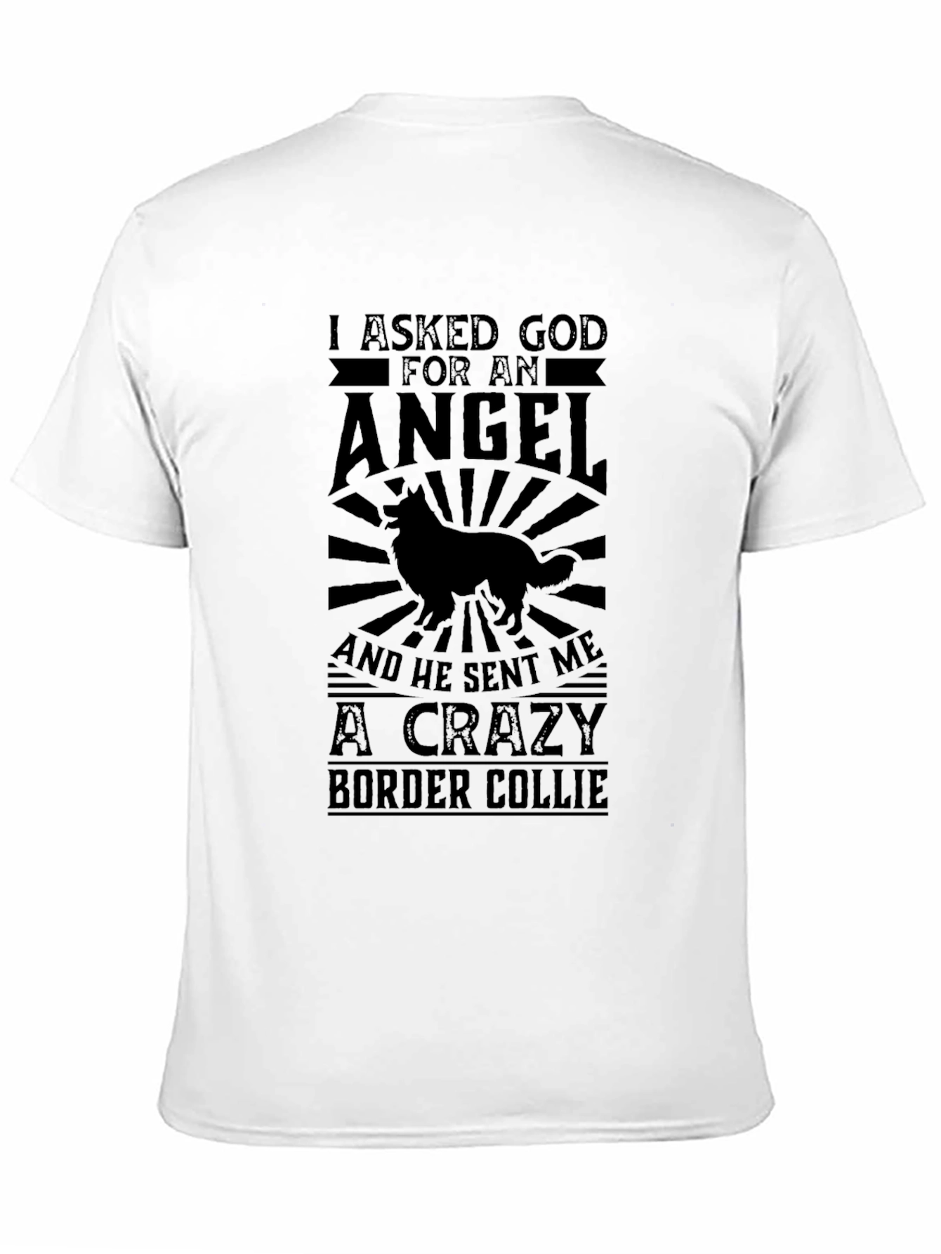 Crazy Border Collie Black T-Shirt