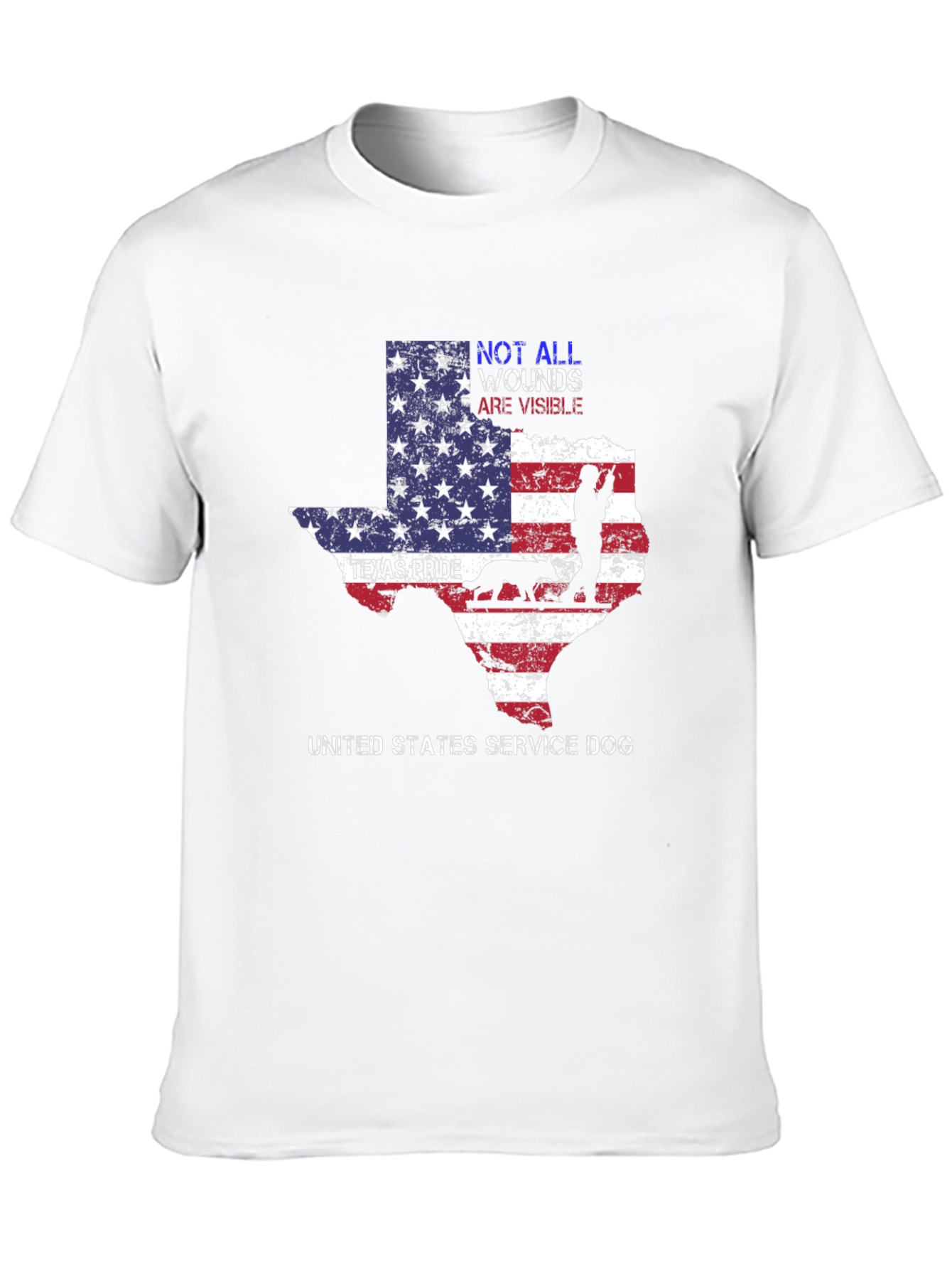 Texas Pride Service Dog Graphic T-Shirt