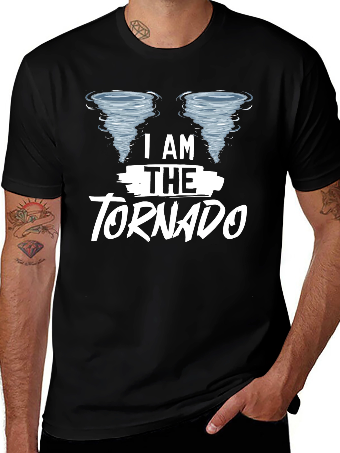 I Am The Tornado Novelty T-Shirt - Black