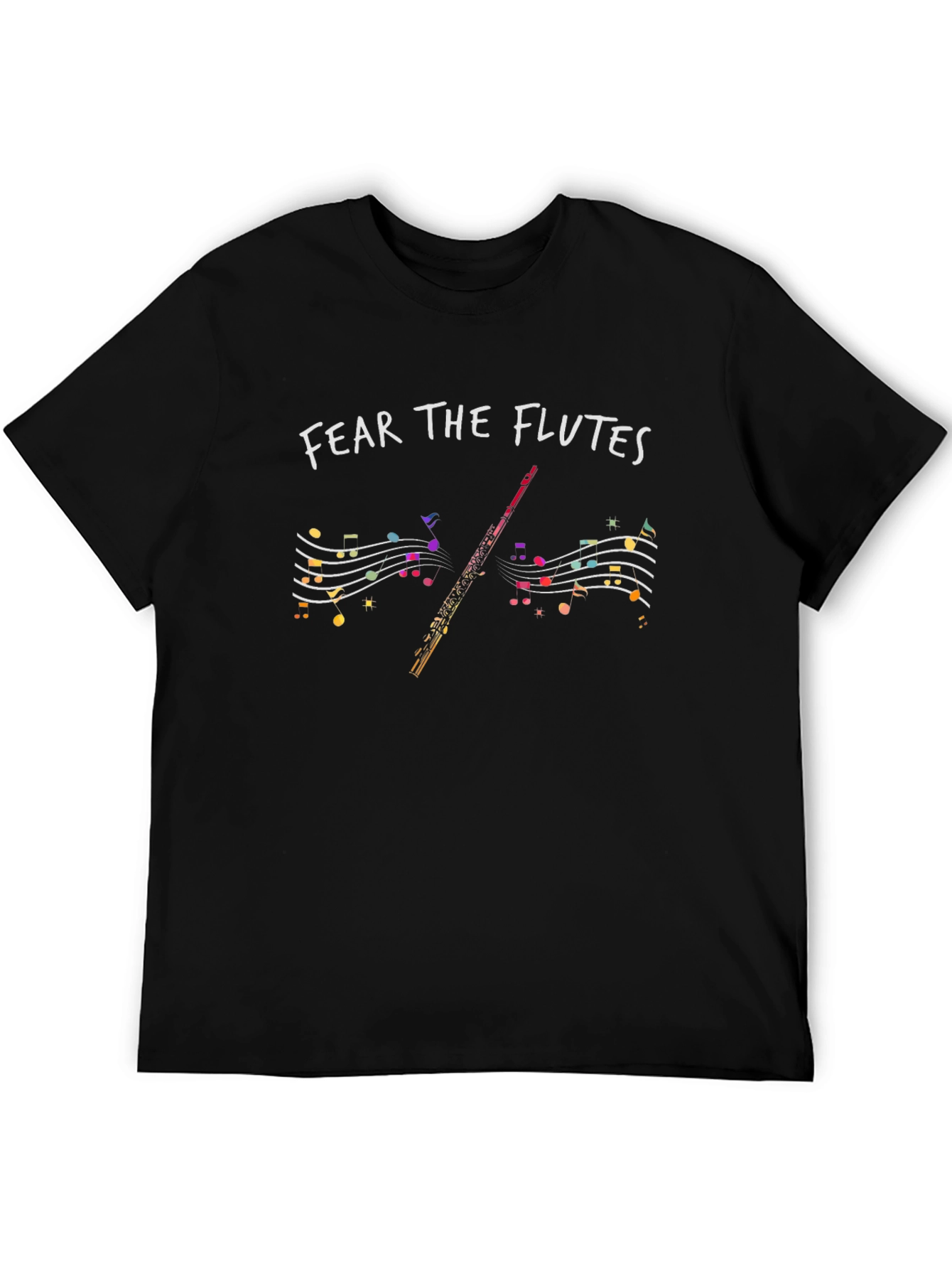 Fear the Flutes Black Graphic Tee