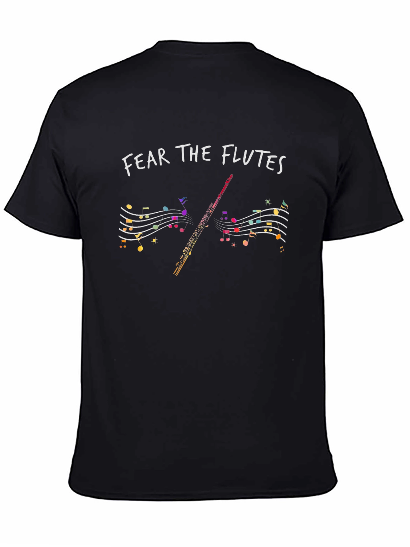 Fear the Flutes Black Graphic Tee