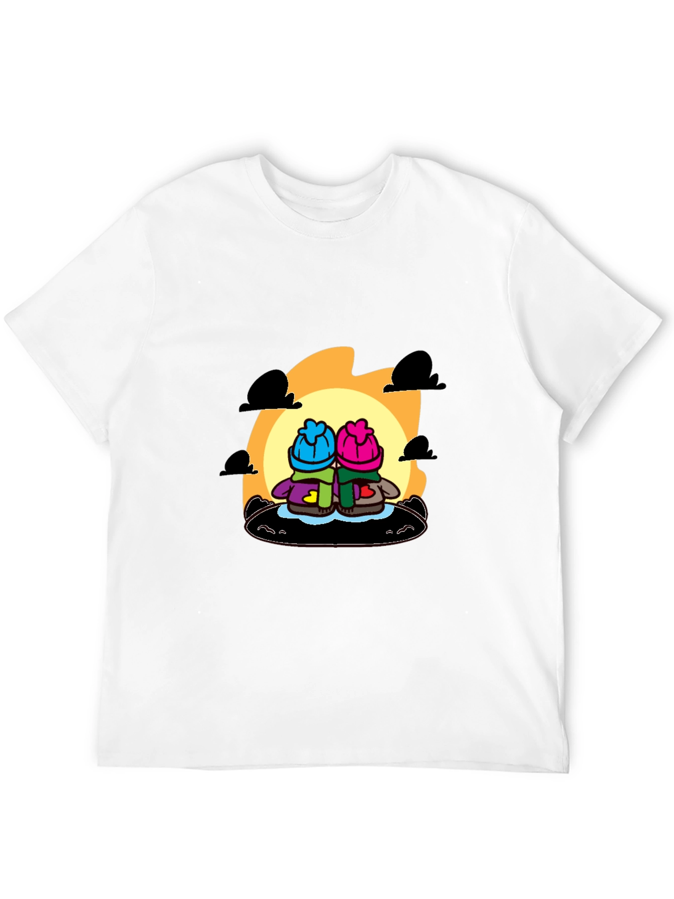 Cartoon Character Black T-Shirt