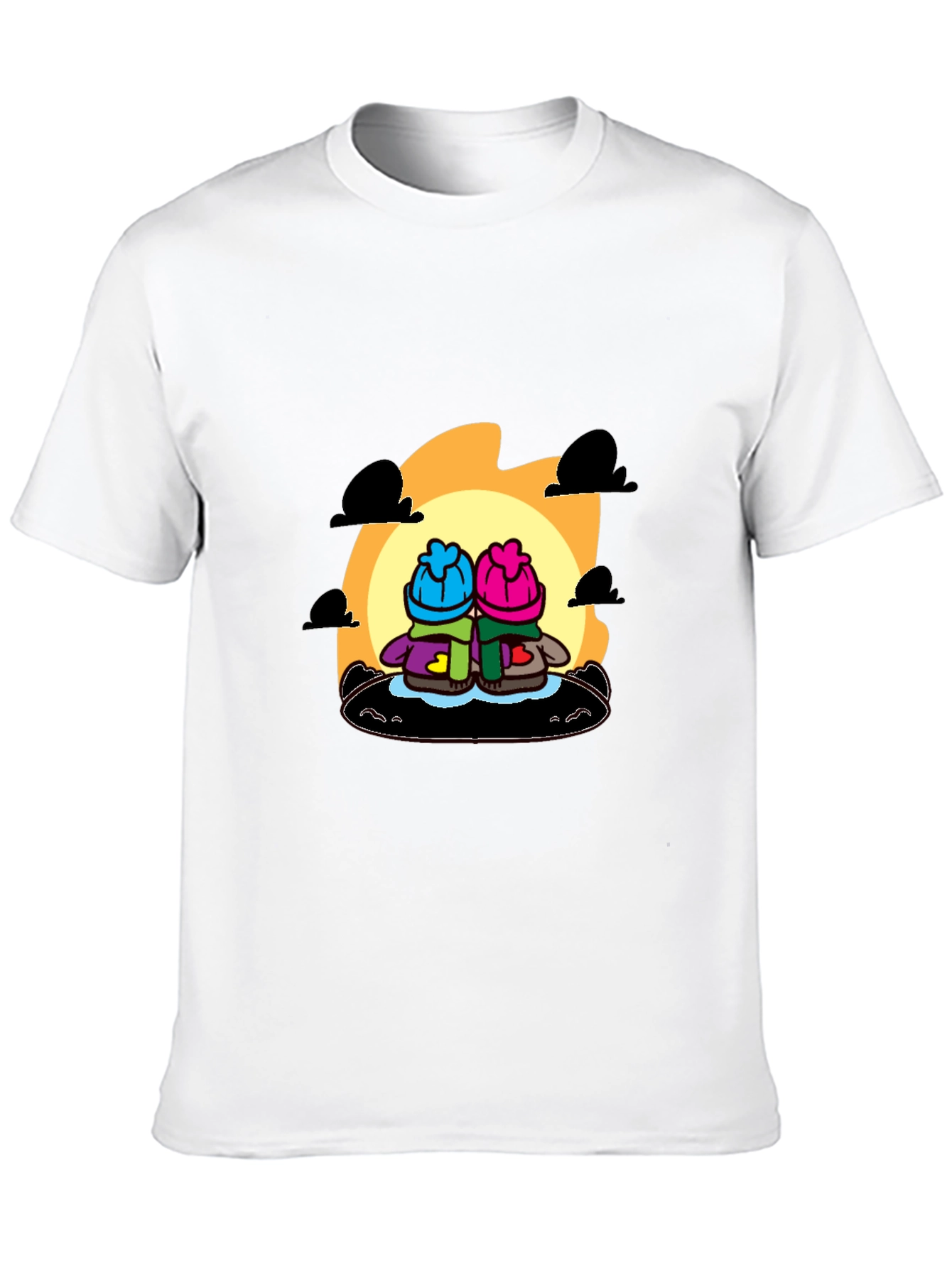 Cartoon Character Black T-Shirt
