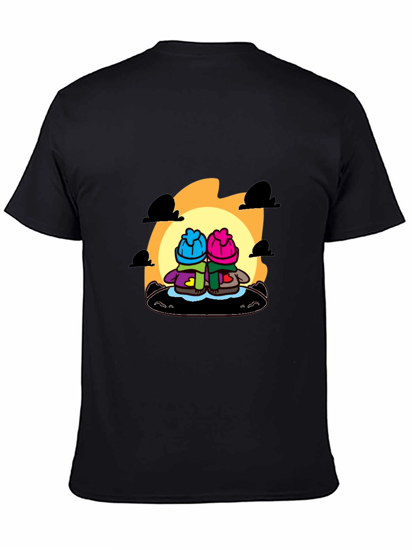 Cartoon Character Black T-Shirt