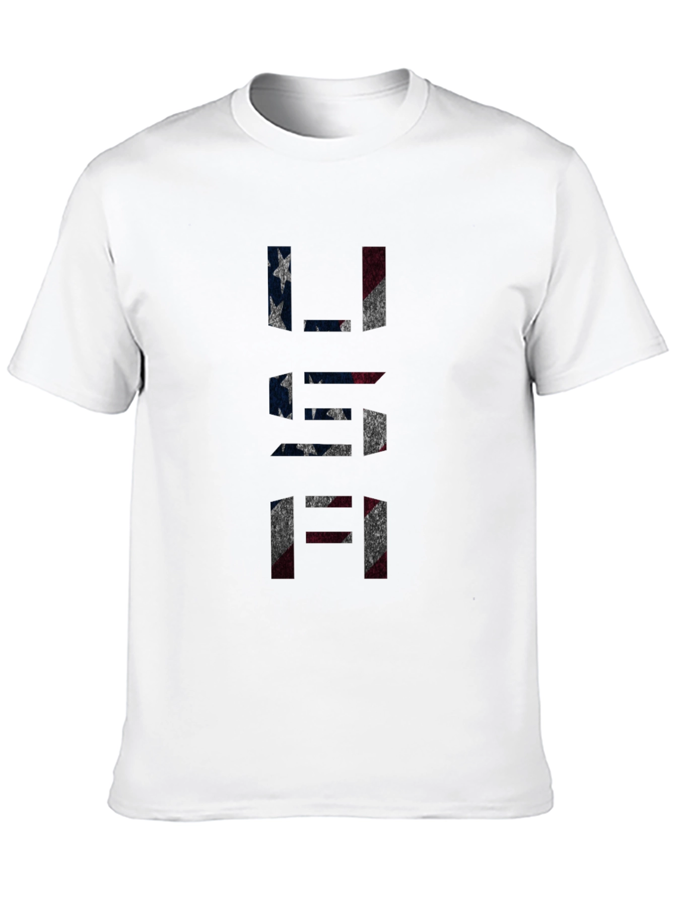 USA Flag Graphic Print Black T-Shirt