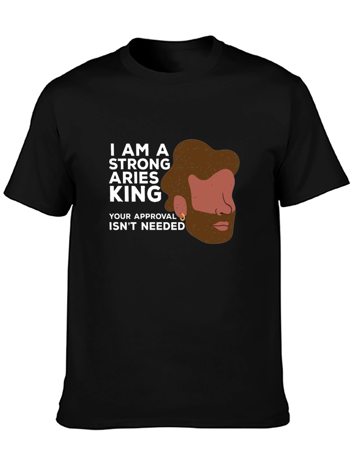 Strong Aries King Graphic Tee - Zodiac T-Shirt