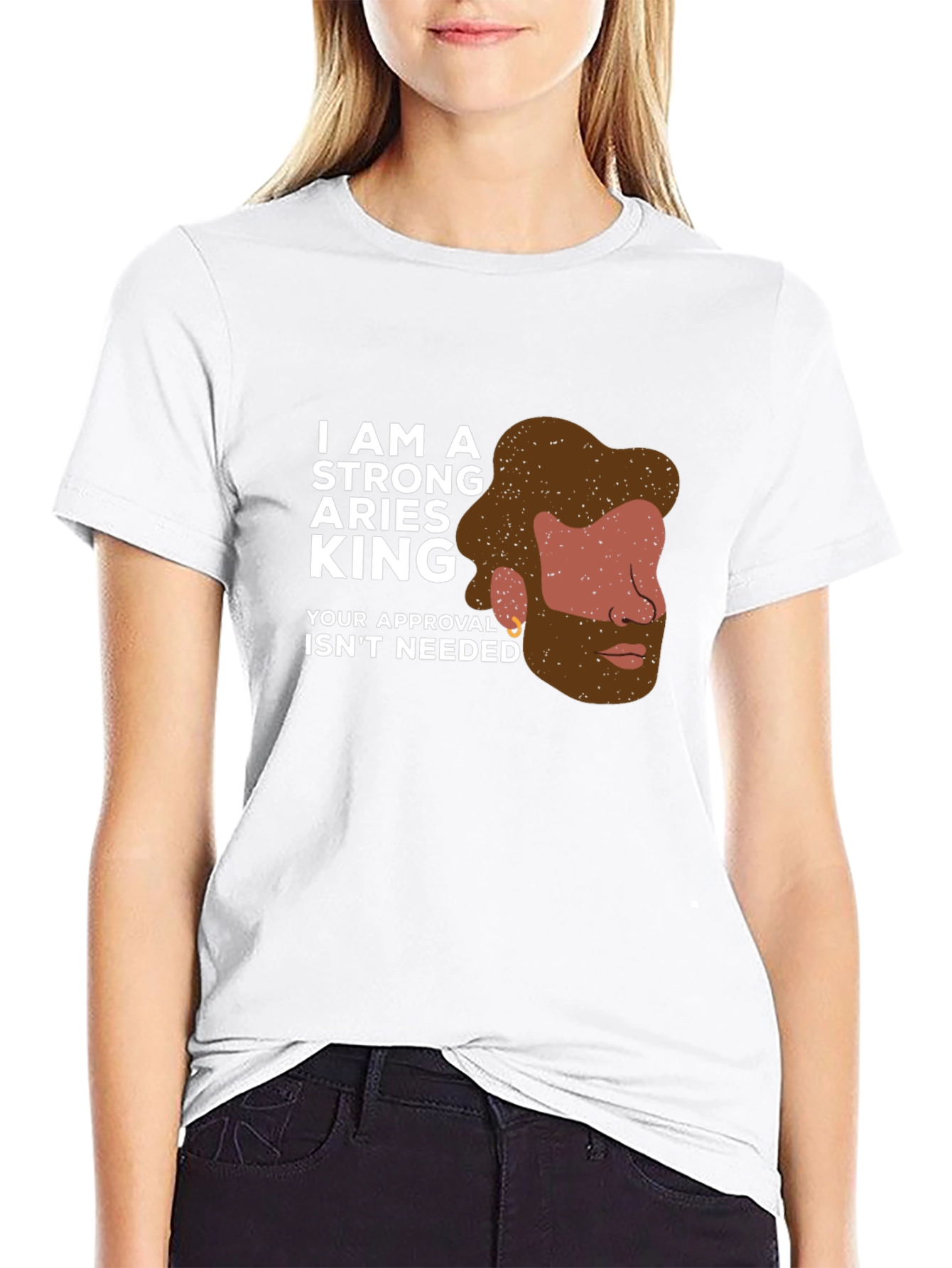 Strong Aries King Graphic Tee - Zodiac T-Shirt