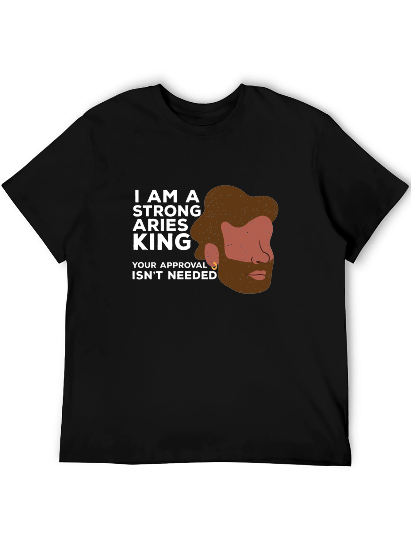 Strong Aries King Graphic Tee - Zodiac T-Shirt