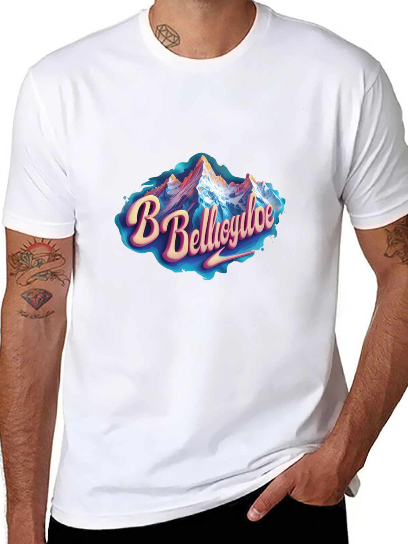 Bellagio Mountain Graphic Tee - Black