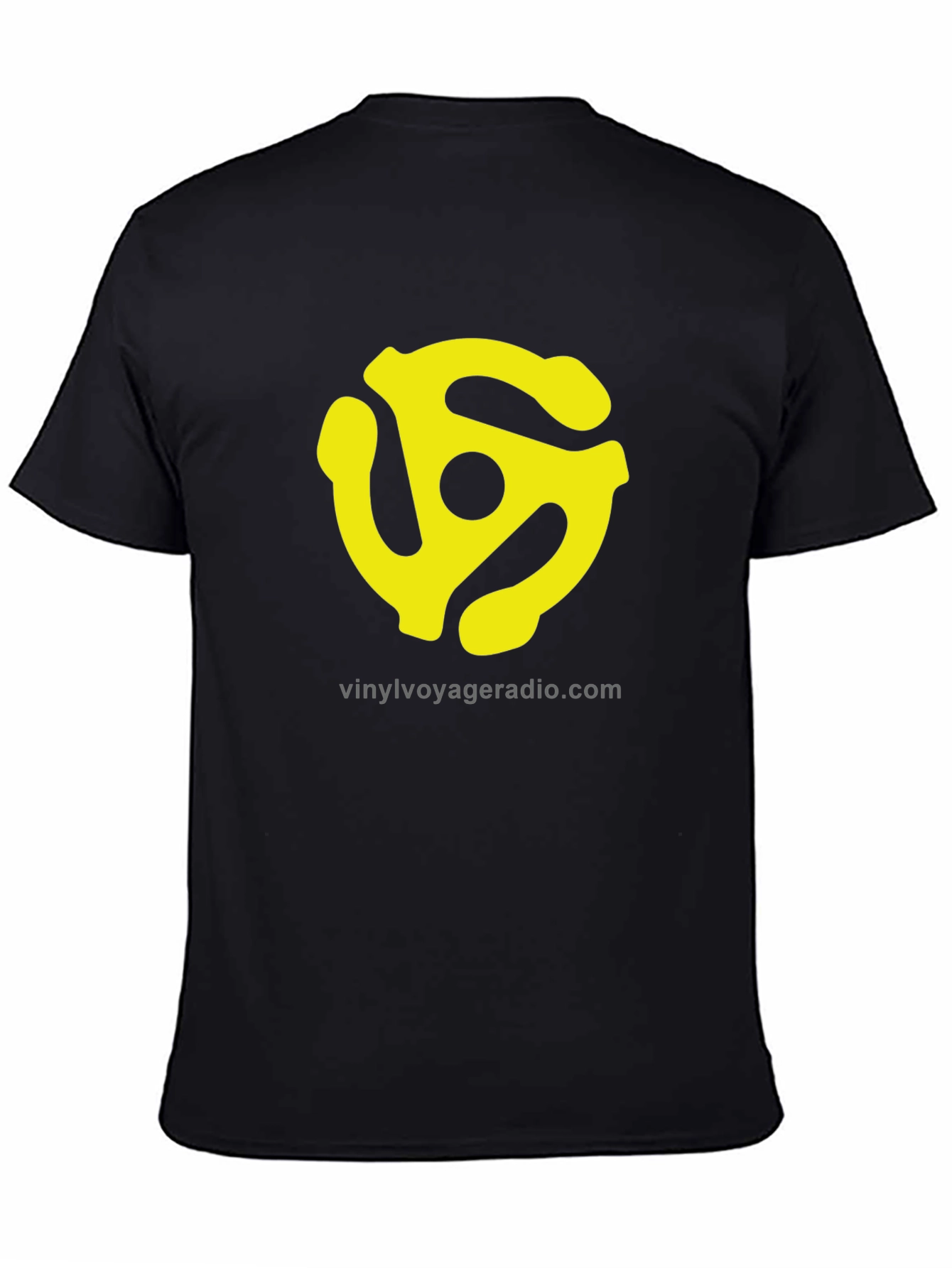 Vinyl Voyager Radio T-Shirt - Black with Yellow Logo