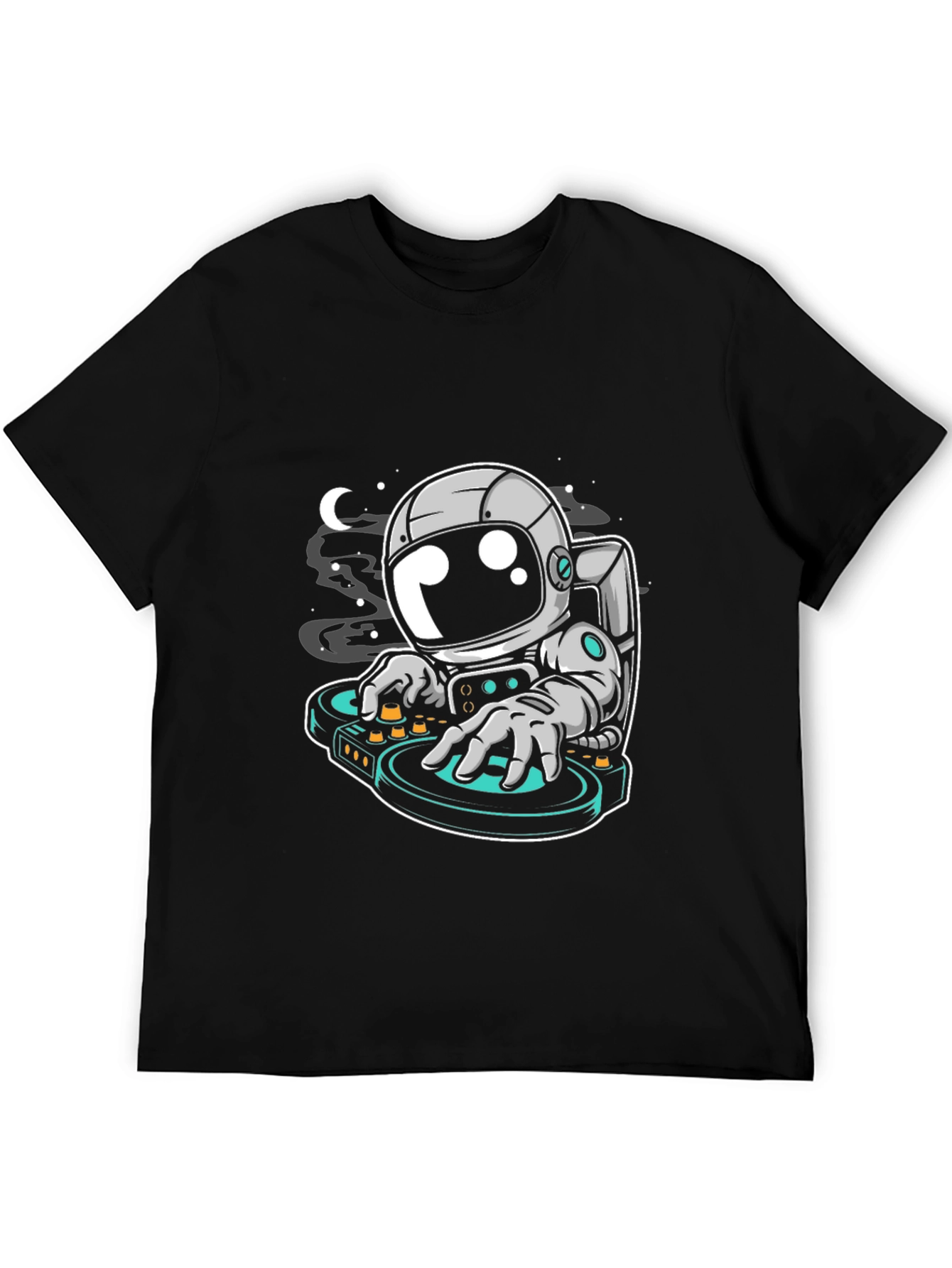 DJ Astronaut Graphic Tee - Cool Space T-Shirt