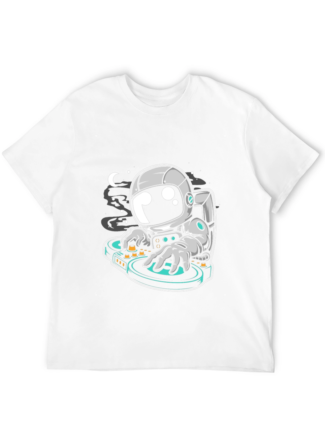 DJ Astronaut Graphic Tee - Cool Space T-Shirt