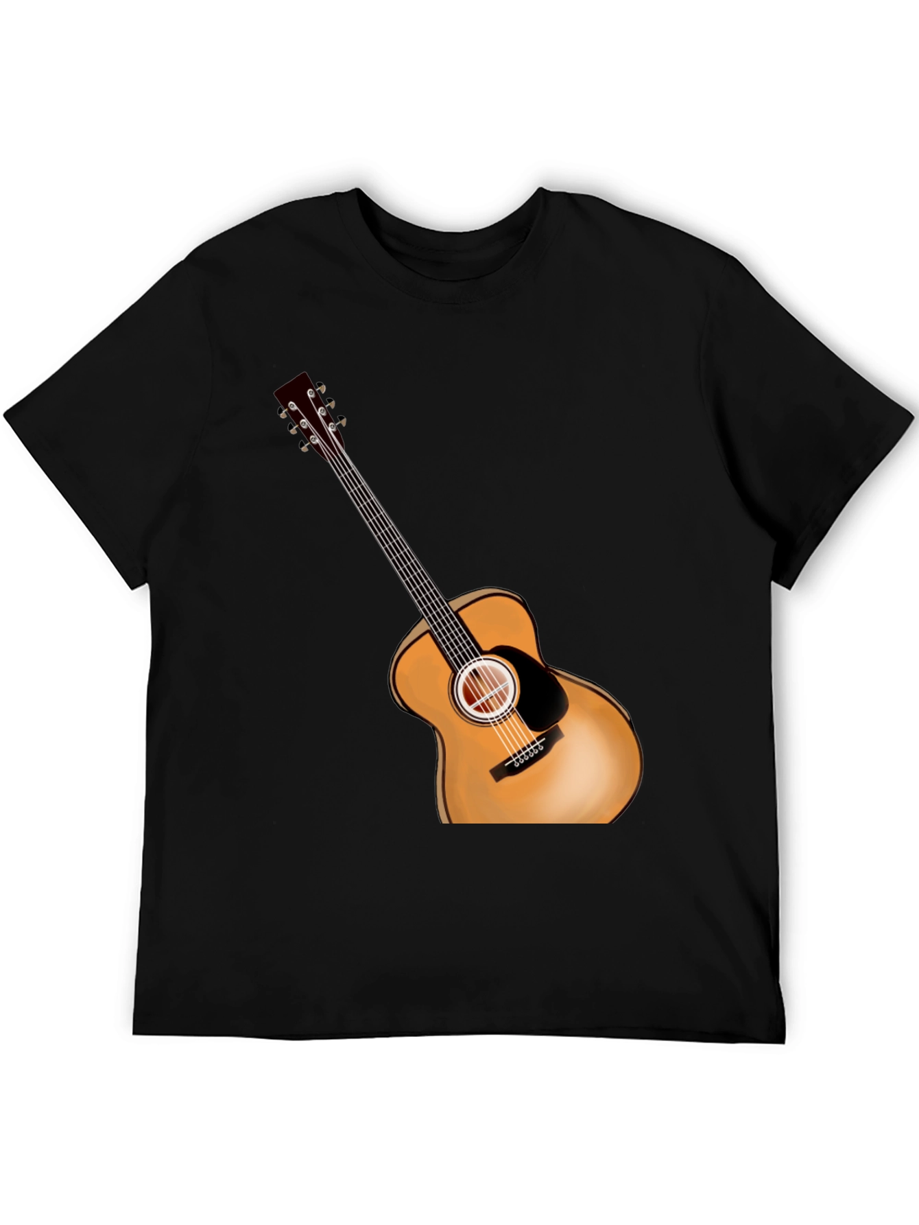 Acoustic Guitar Graphic Tee - Music Lovers Shirt
