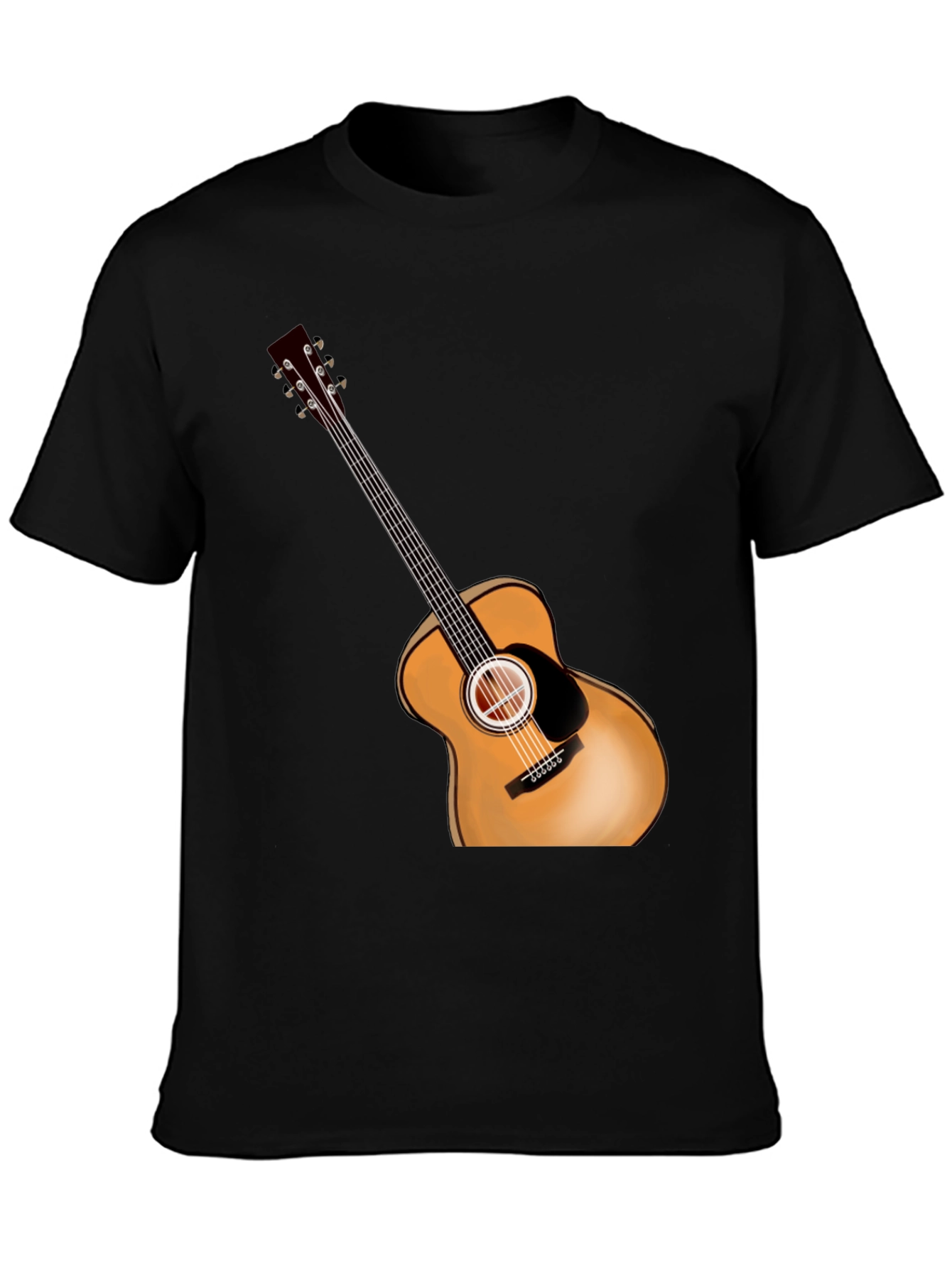 Acoustic Guitar Graphic Tee - Music Lovers Shirt