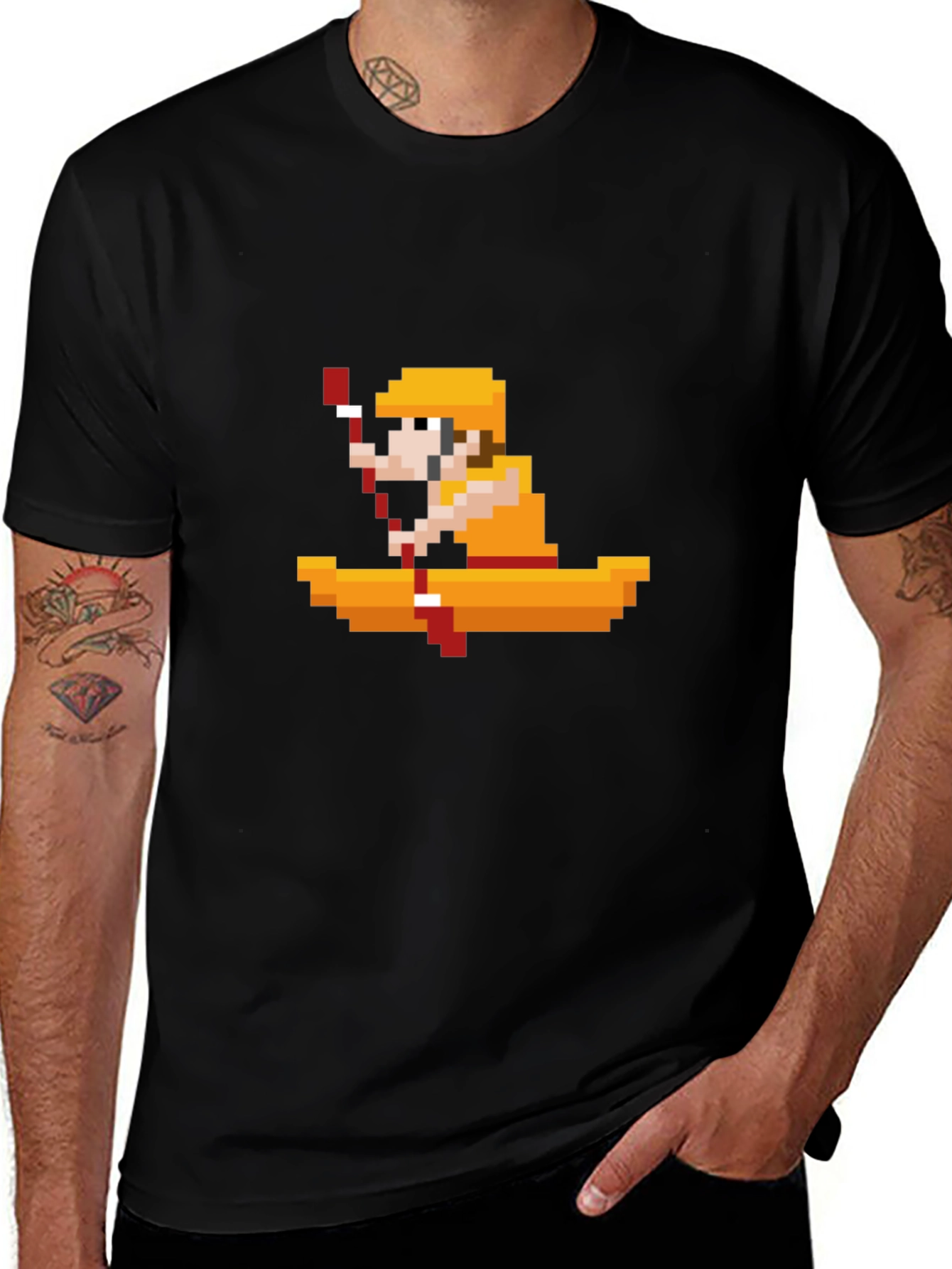 Pixel Kayaker Tee - Retro Gaming Style!