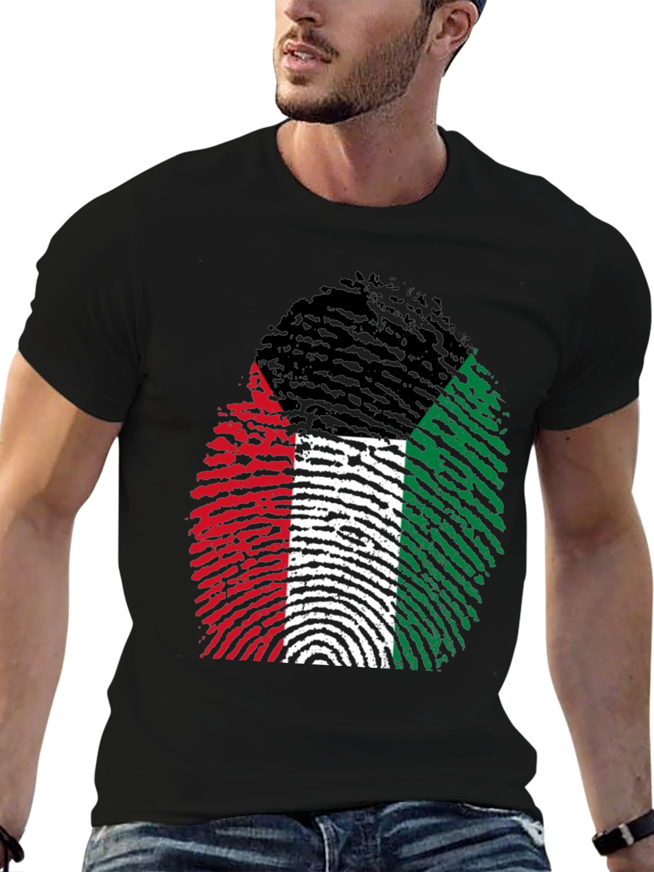 Unique Fingerprint Flag Graphic Tee