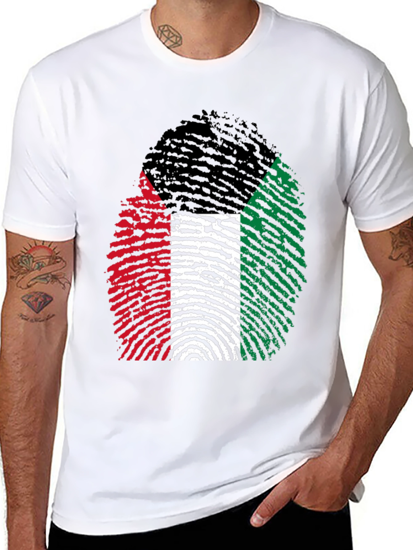 Unique Fingerprint Flag Graphic Tee