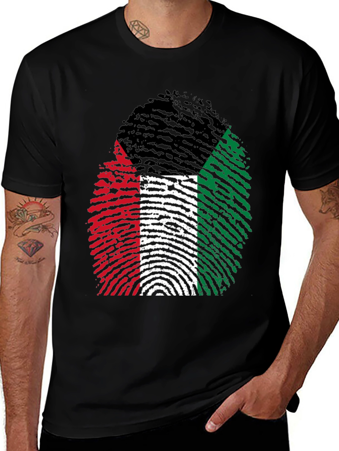 Unique Fingerprint Flag Graphic Tee