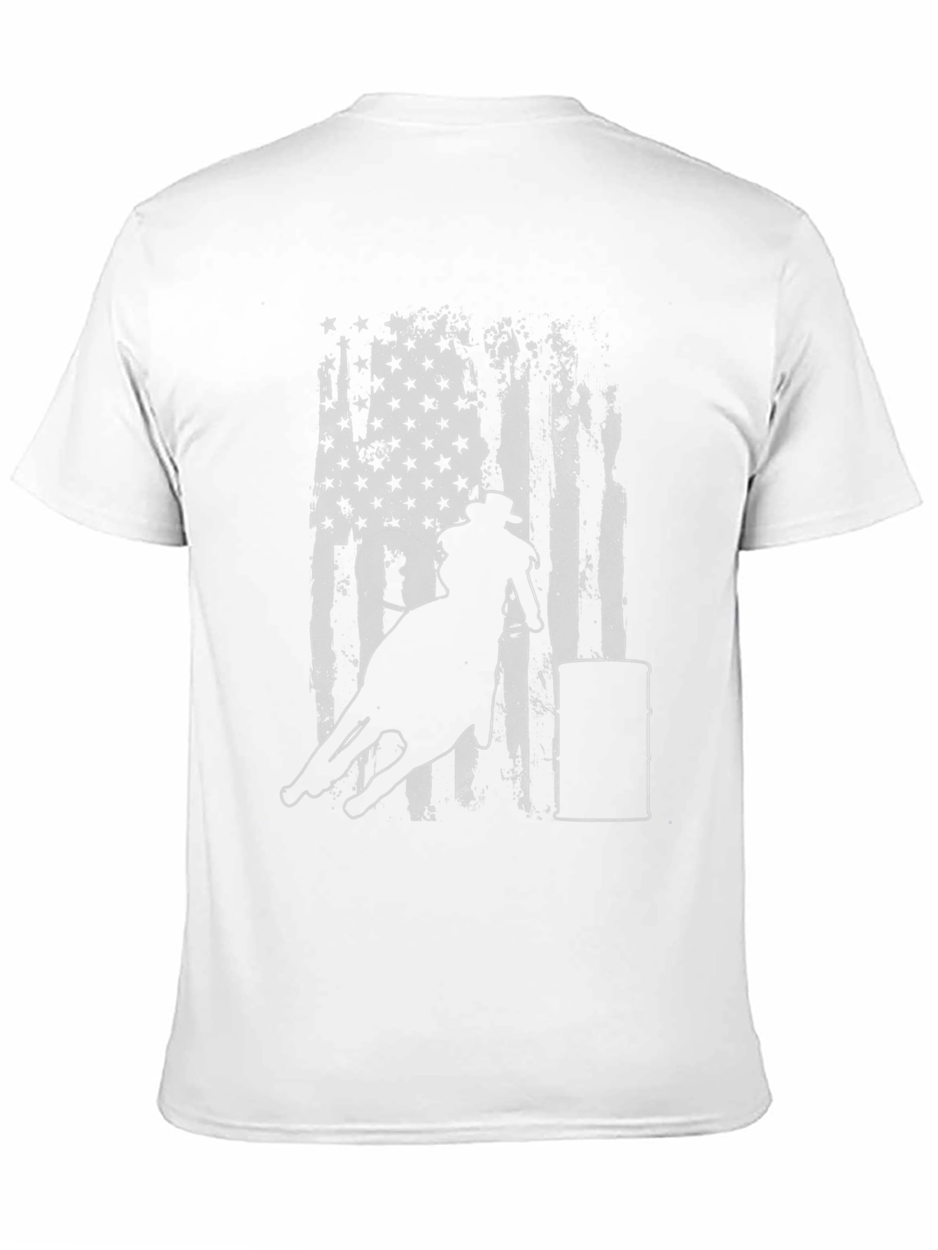 Barrel Racing American Flag Graphic Tee