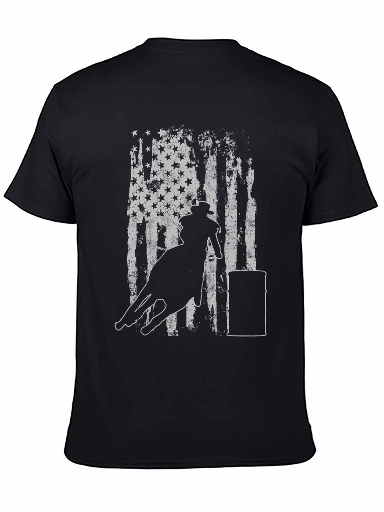 Barrel Racing American Flag Graphic Tee
