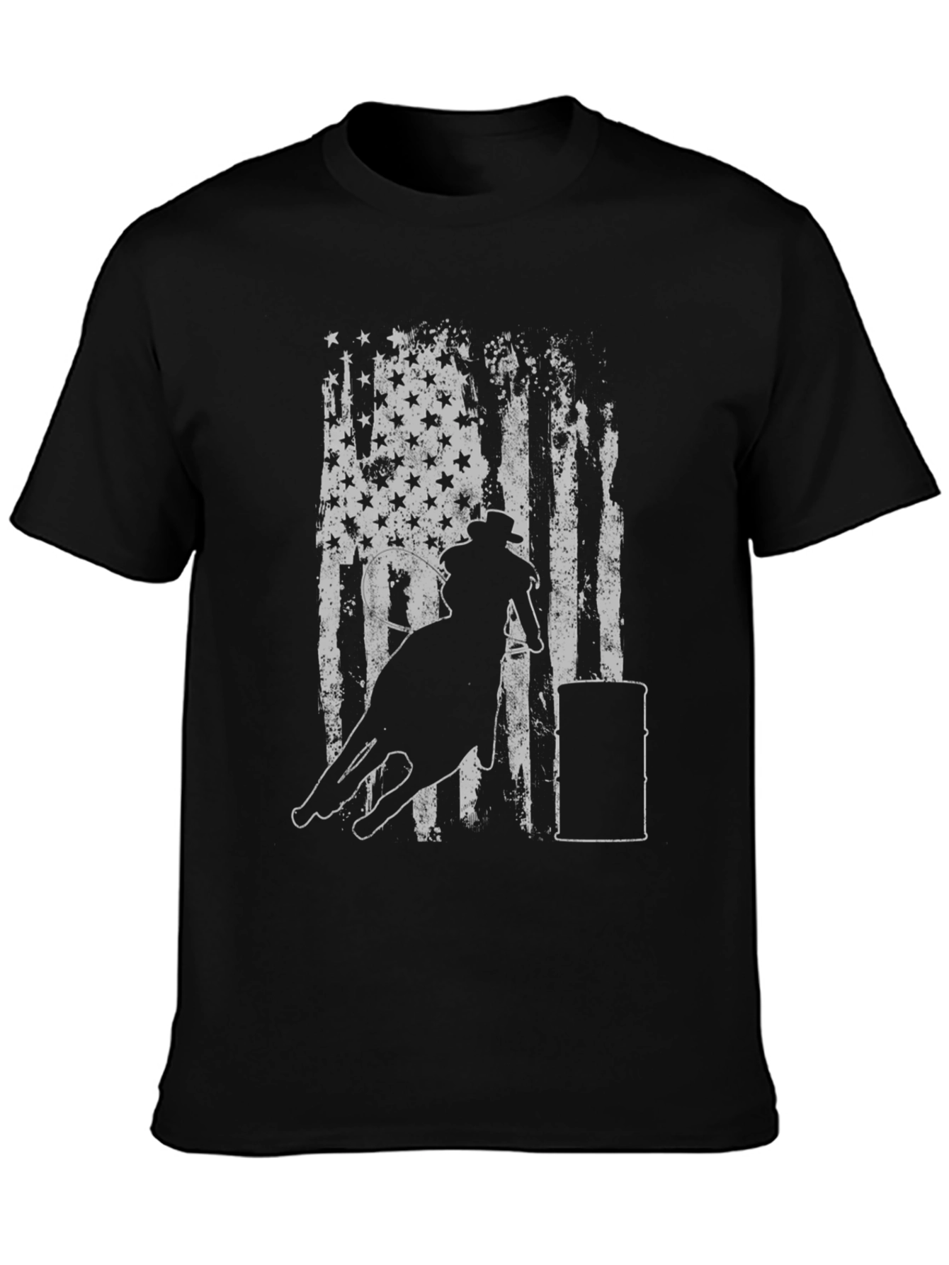 Barrel Racing American Flag Graphic Tee