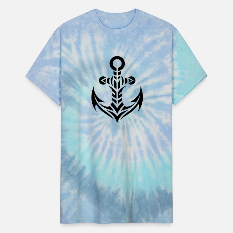Old Wet Anchor With Tribal Tattoo Style
