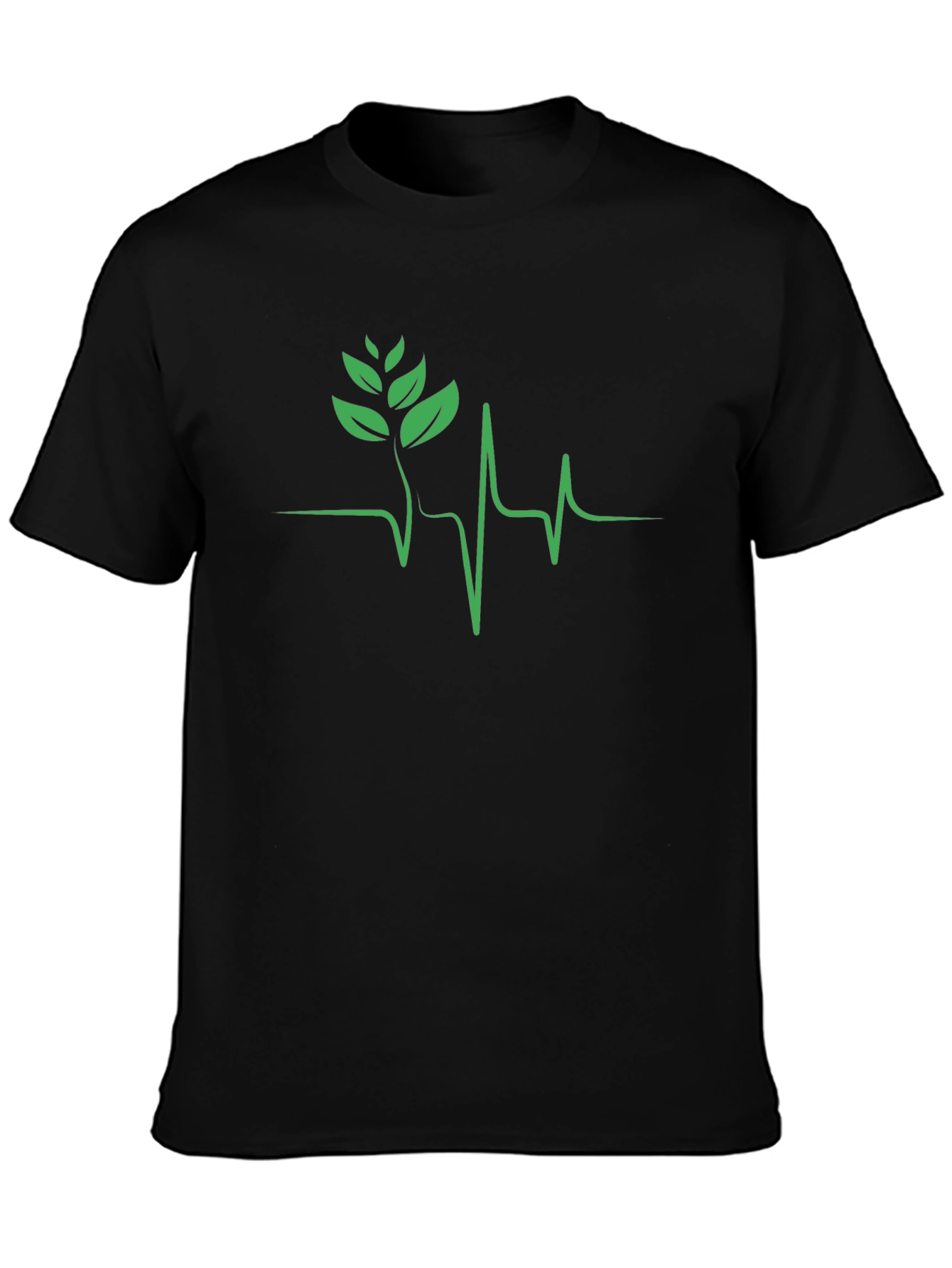 Nature Heartbeat Black T-Shirt