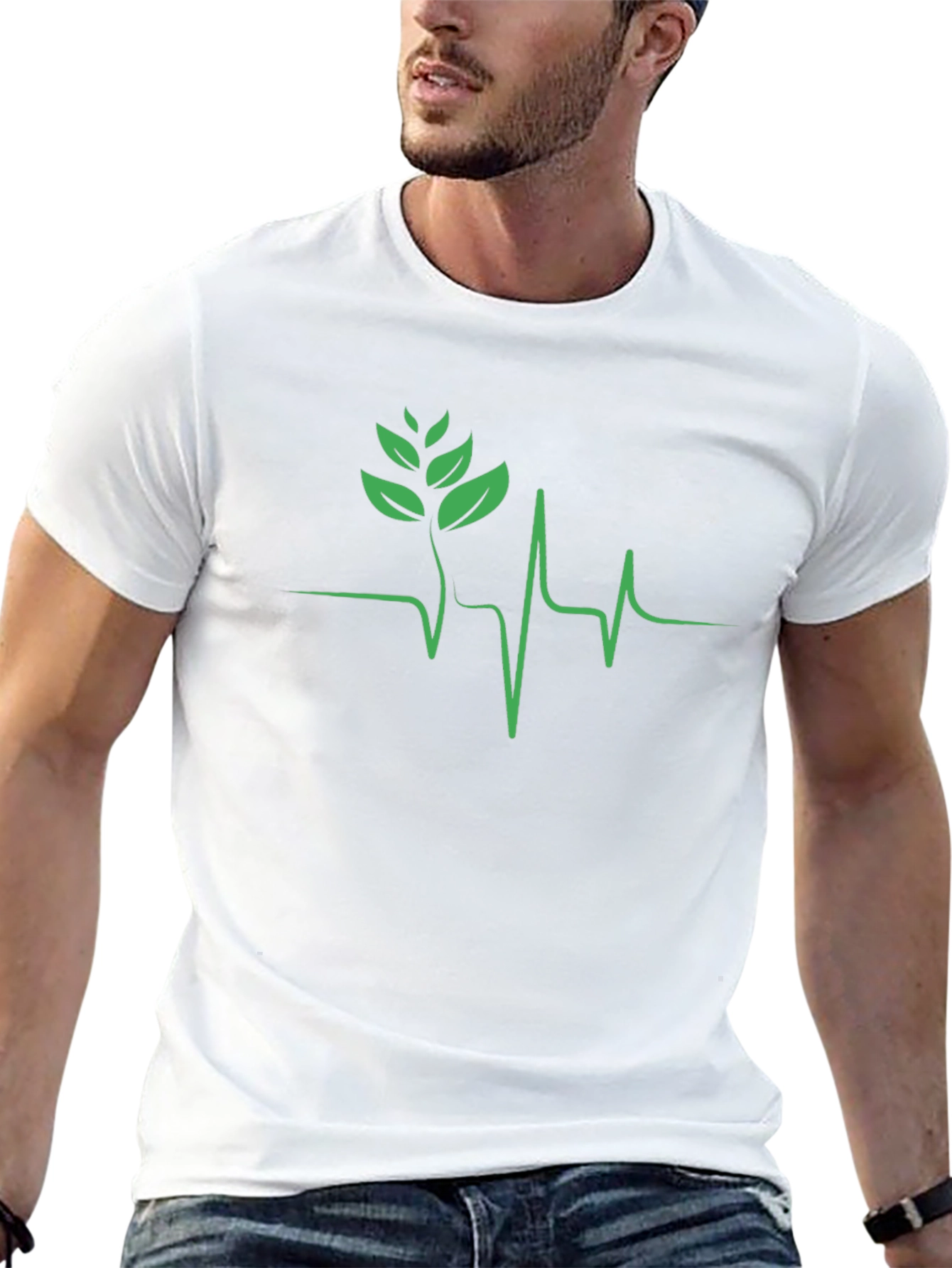 Nature Heartbeat Black T-Shirt