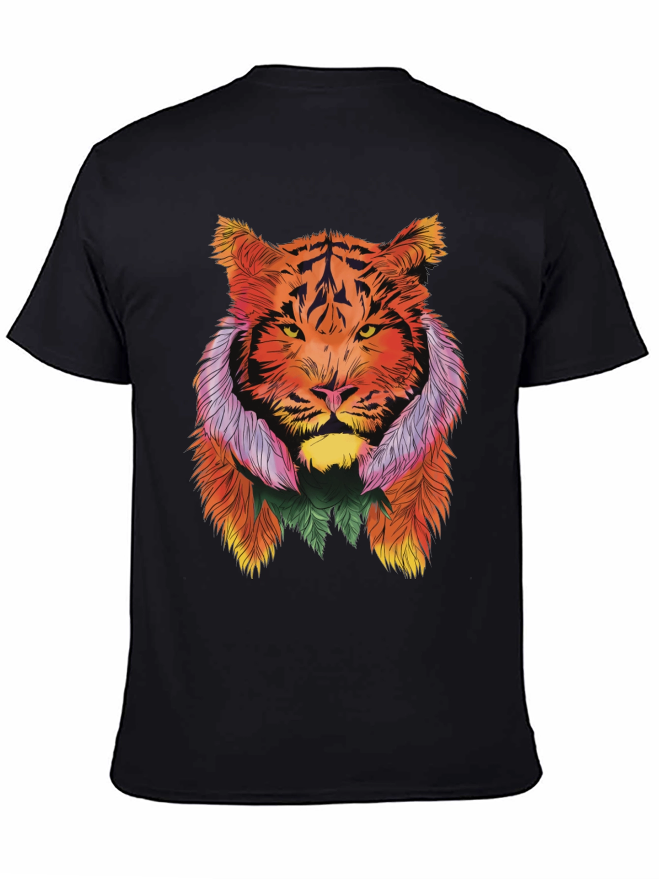 Vibrant Tiger Graphic Tee - Stylish Animal Print Shirt