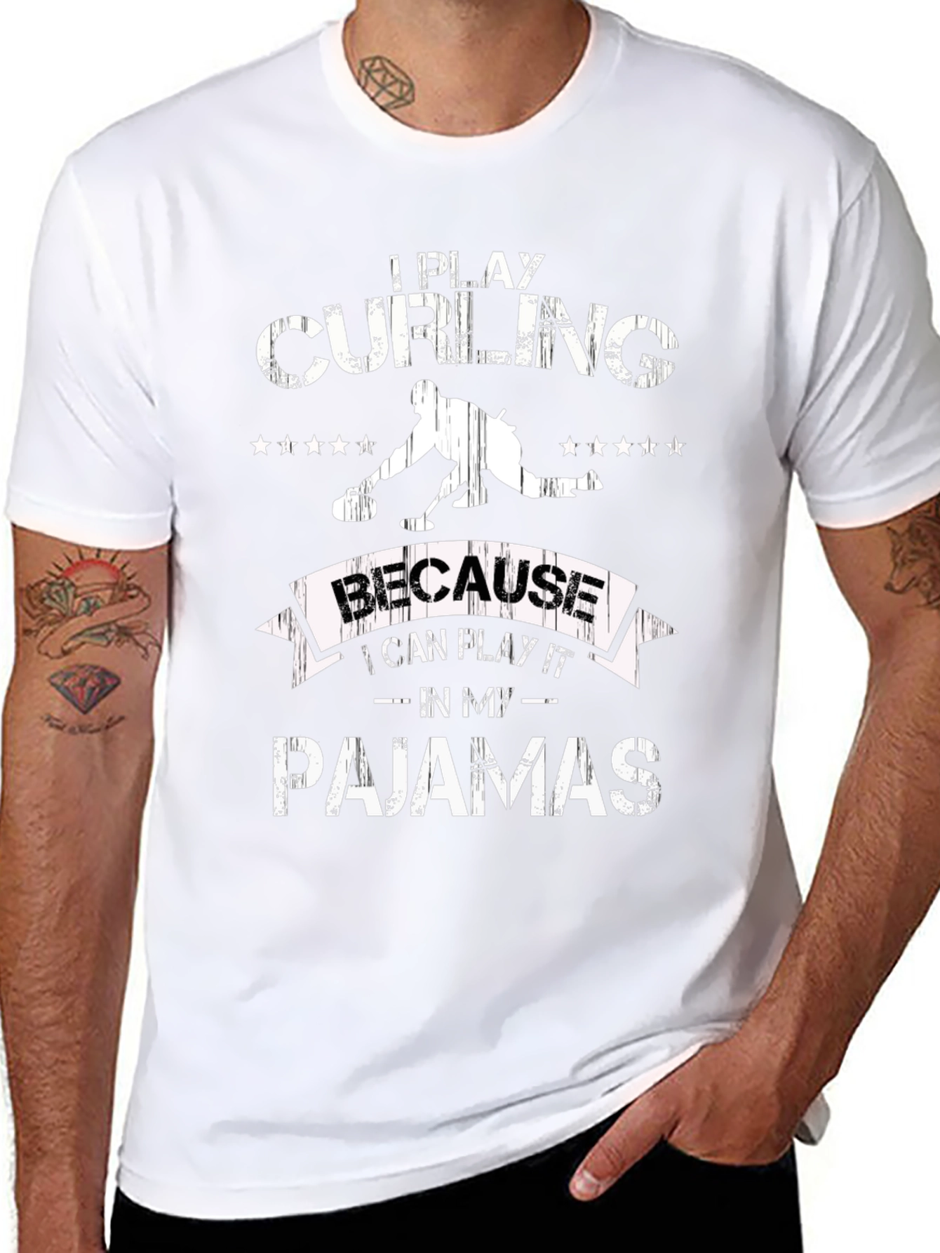 Curling Pajamas T-Shirt: Play Curling in Comfort!