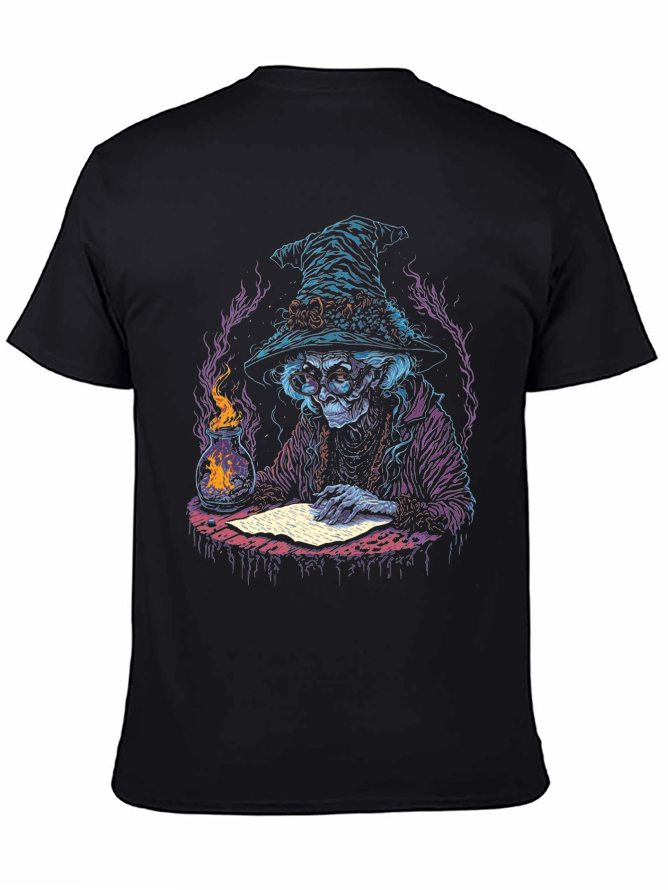 Witch Writing Spell T-Shirt - Unique Graphic Tee