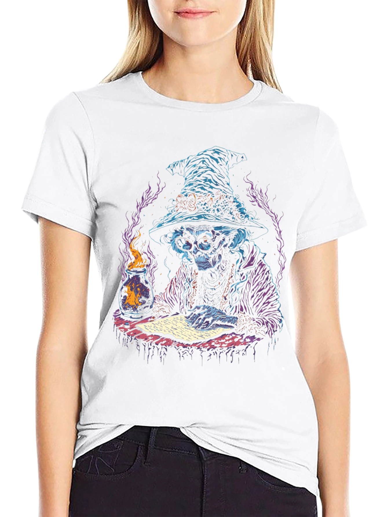 Witch Writing Spell T-Shirt - Unique Graphic Tee