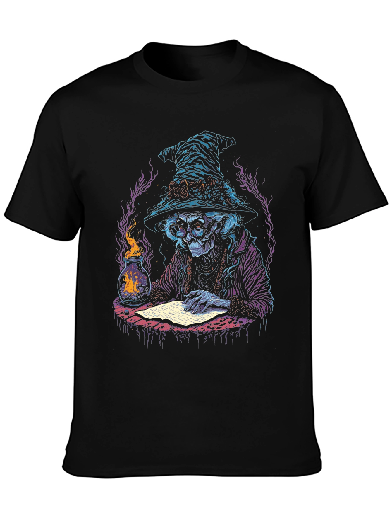 Witch Writing Spell T-Shirt - Unique Graphic Tee