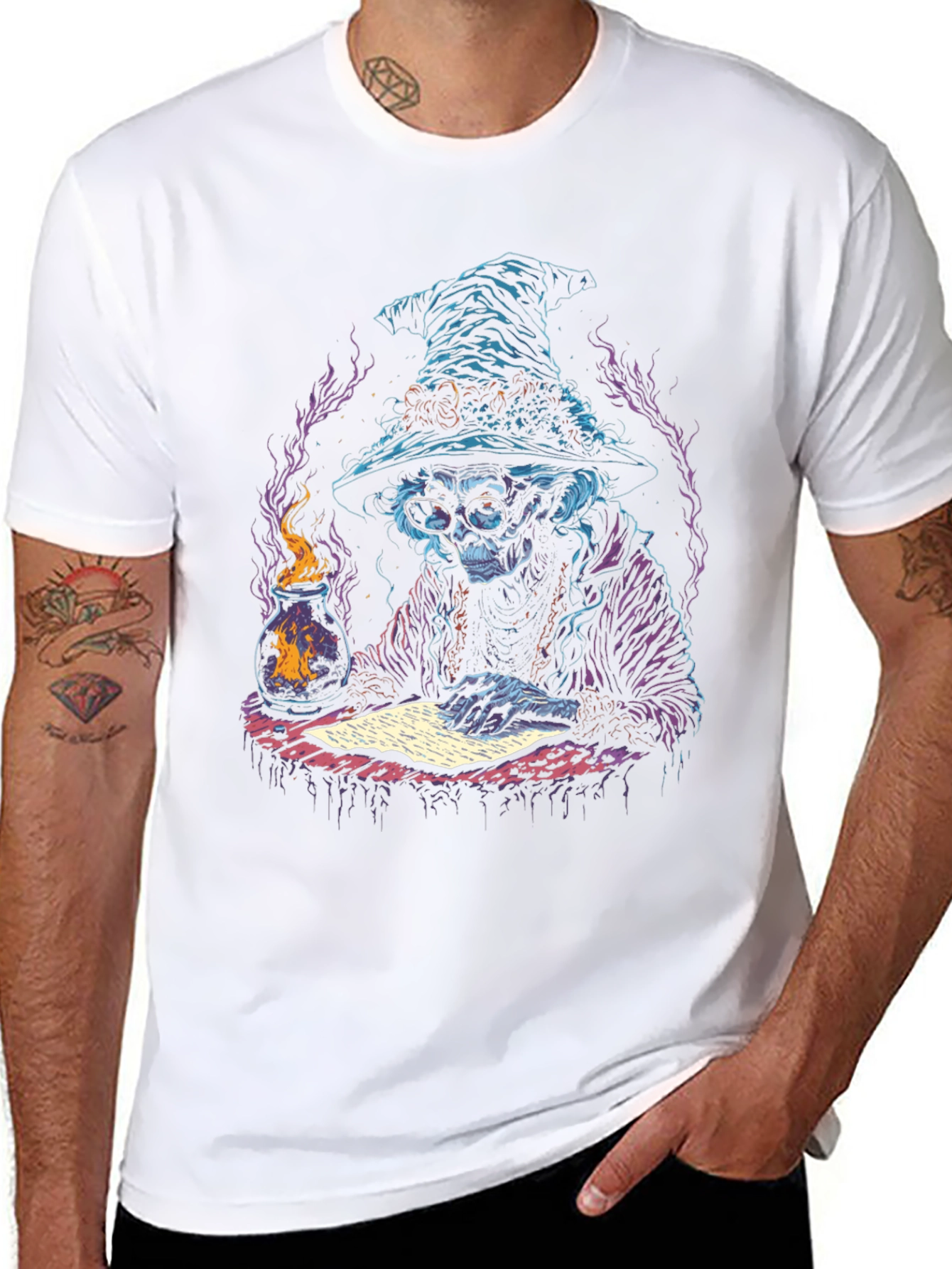 Witch Writing Spell T-Shirt - Unique Graphic Tee